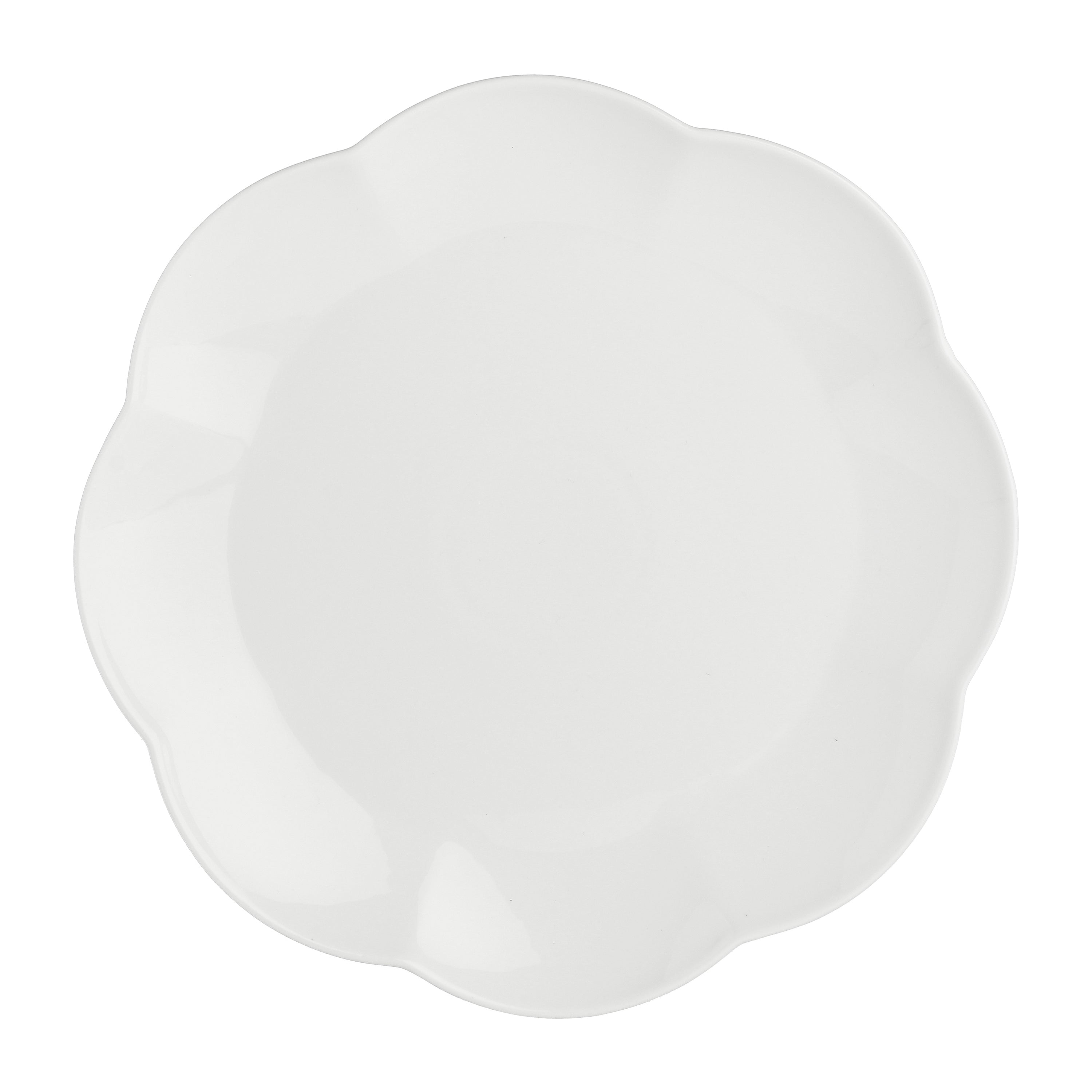 PETAL EDGE WHITE DINNER PLATE