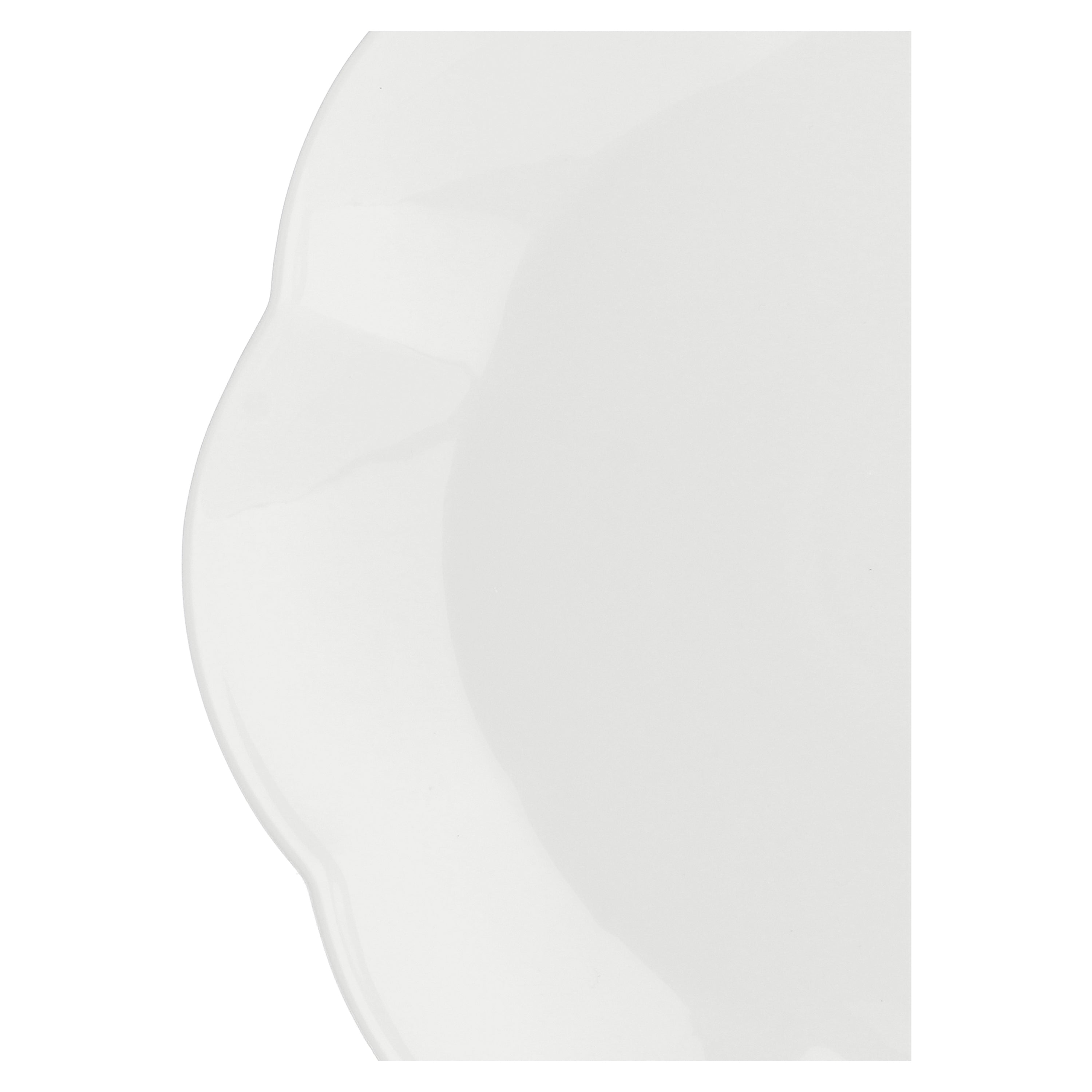 PETAL EDGE WHITE DINNER PLATE
