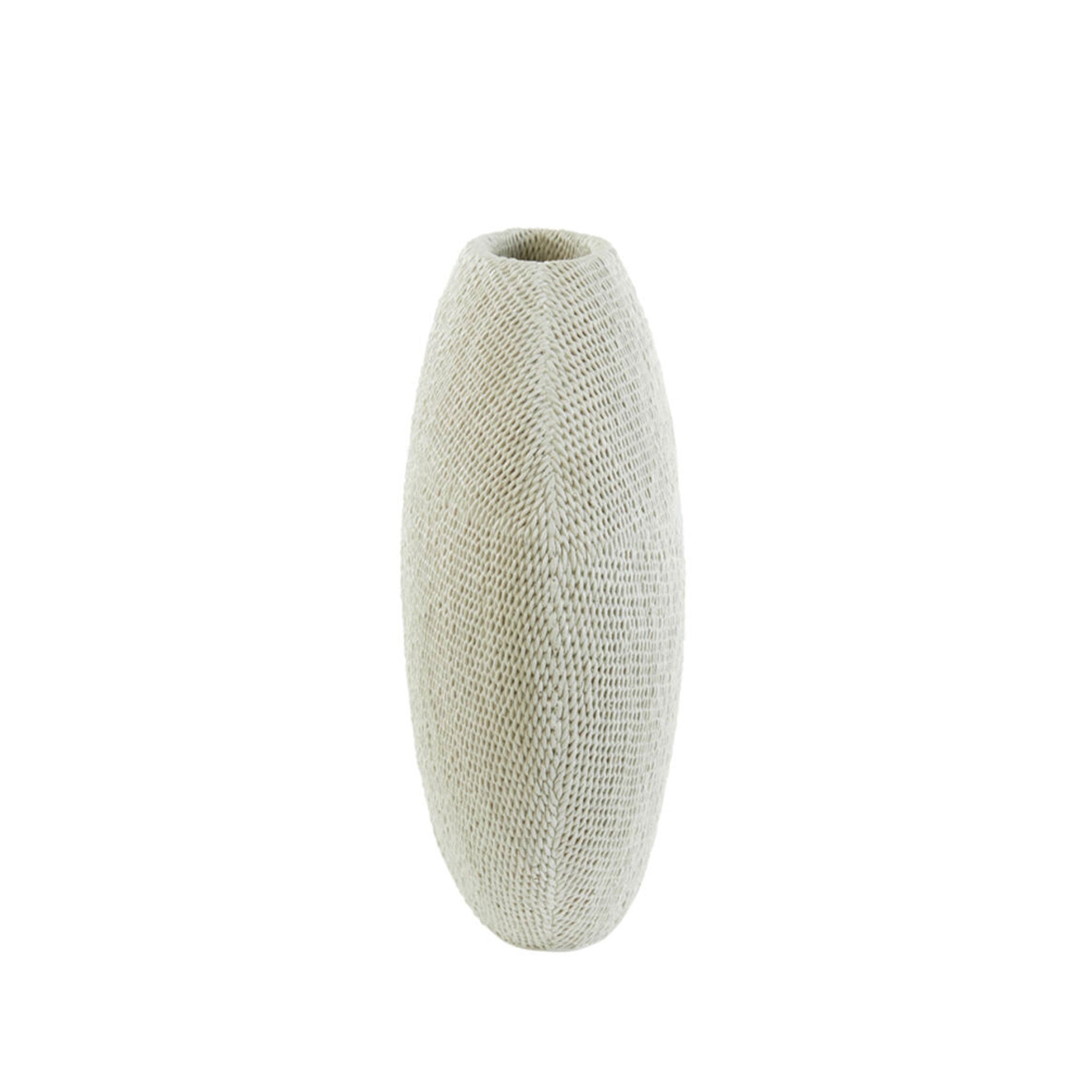 ROUND FLAT VASE - SAND - S