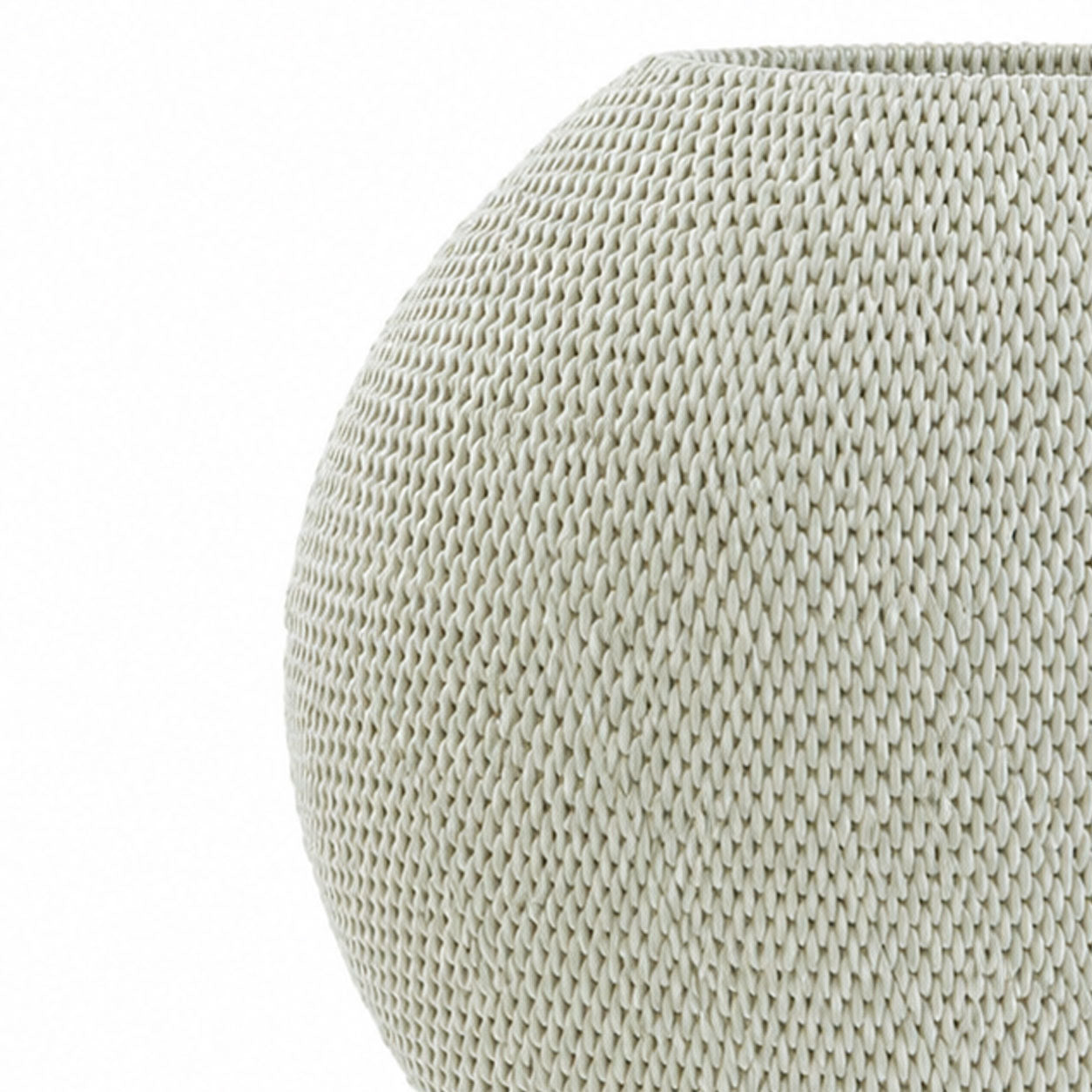ROUND FLAT VASE - SAND - S