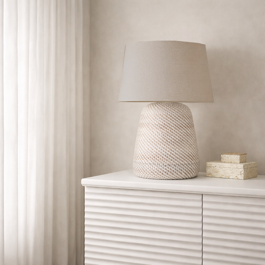 BASKETWEAVE TABLE LAMP