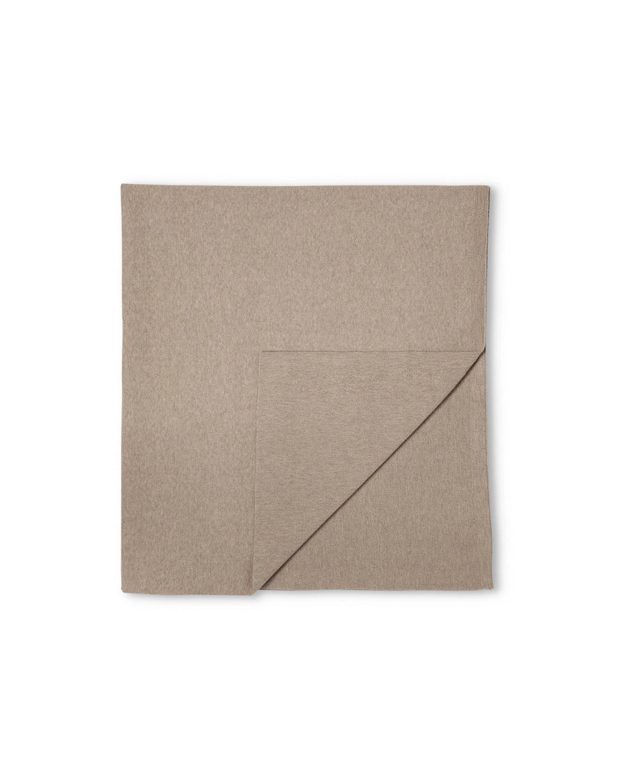 THROW-OVER BLANKET/SHAWL IN TAUPE