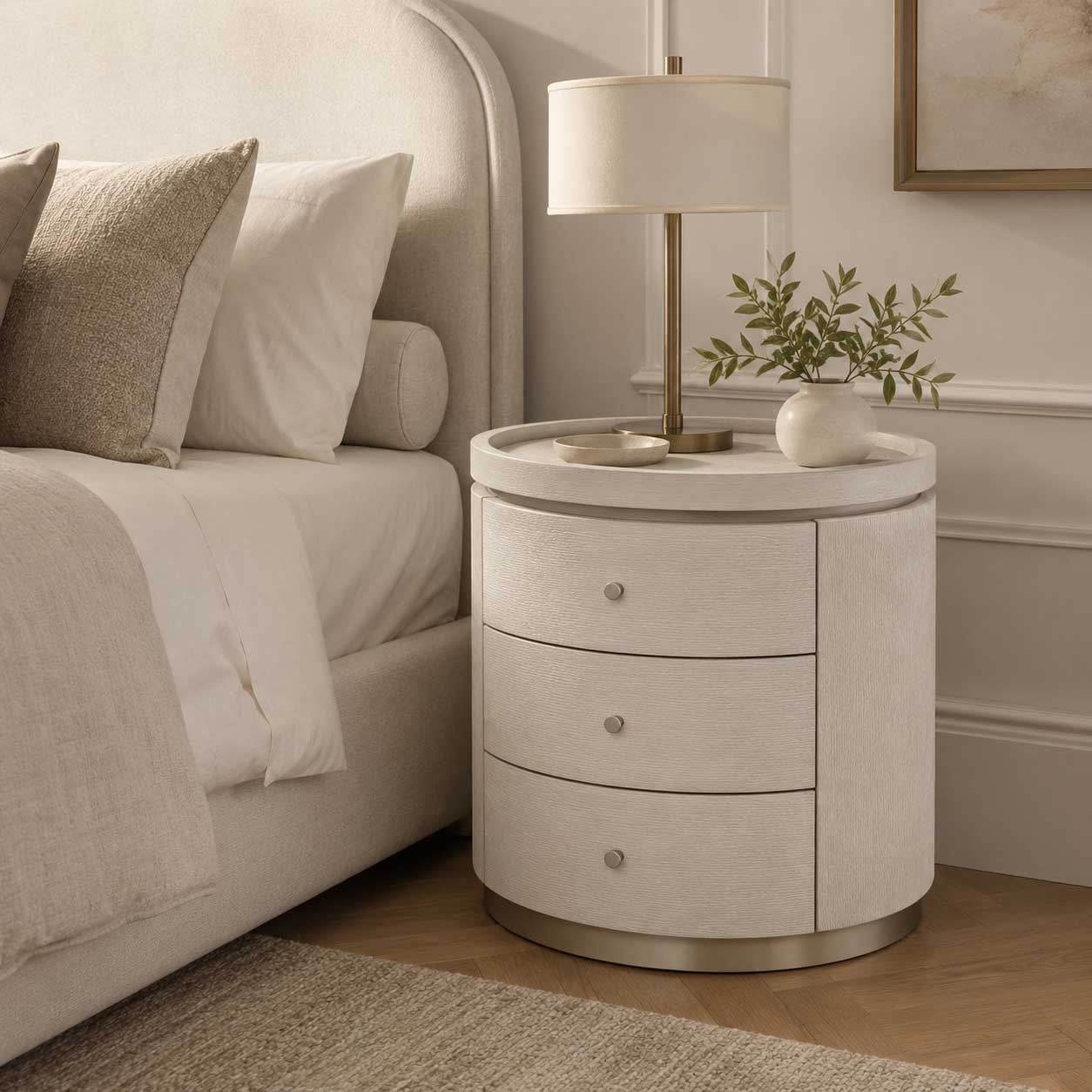 COVE 3DRW BEDSIDE TABLE