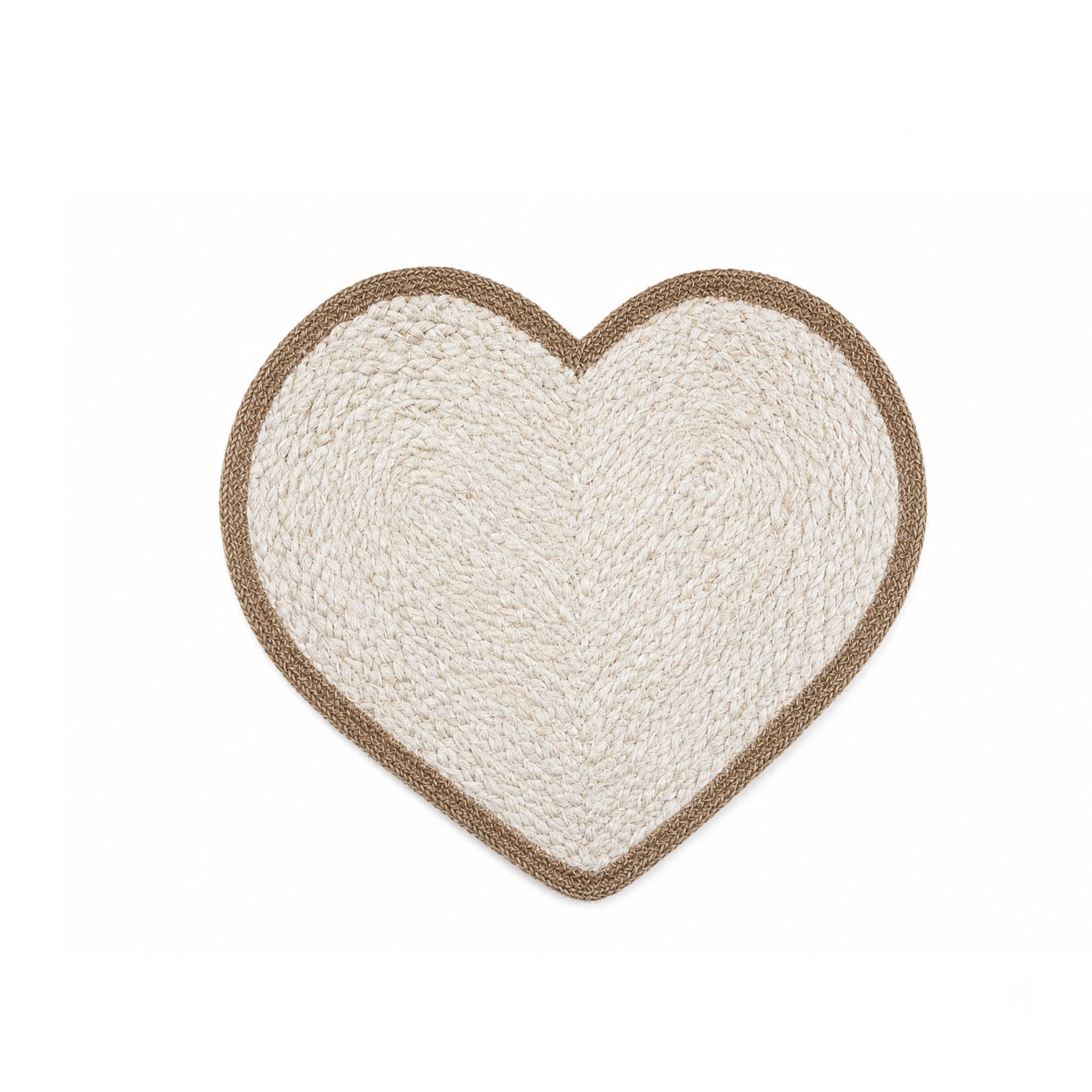 JUTE HEART PLACEMAT (NATURAL)
