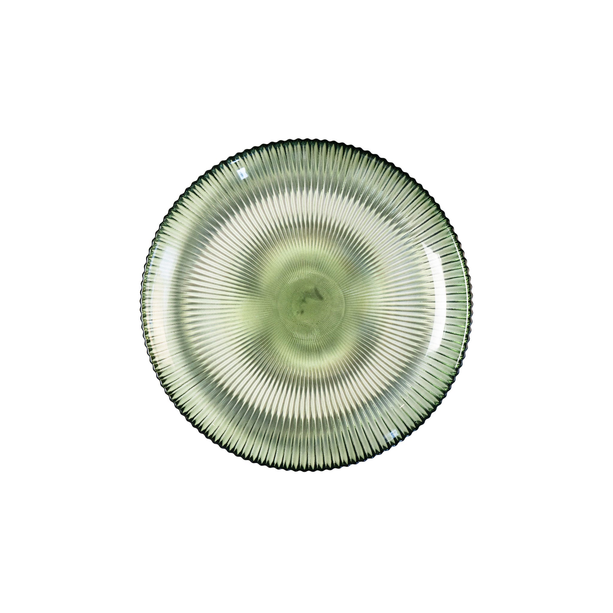 RIBBED GLASS PLATE - S