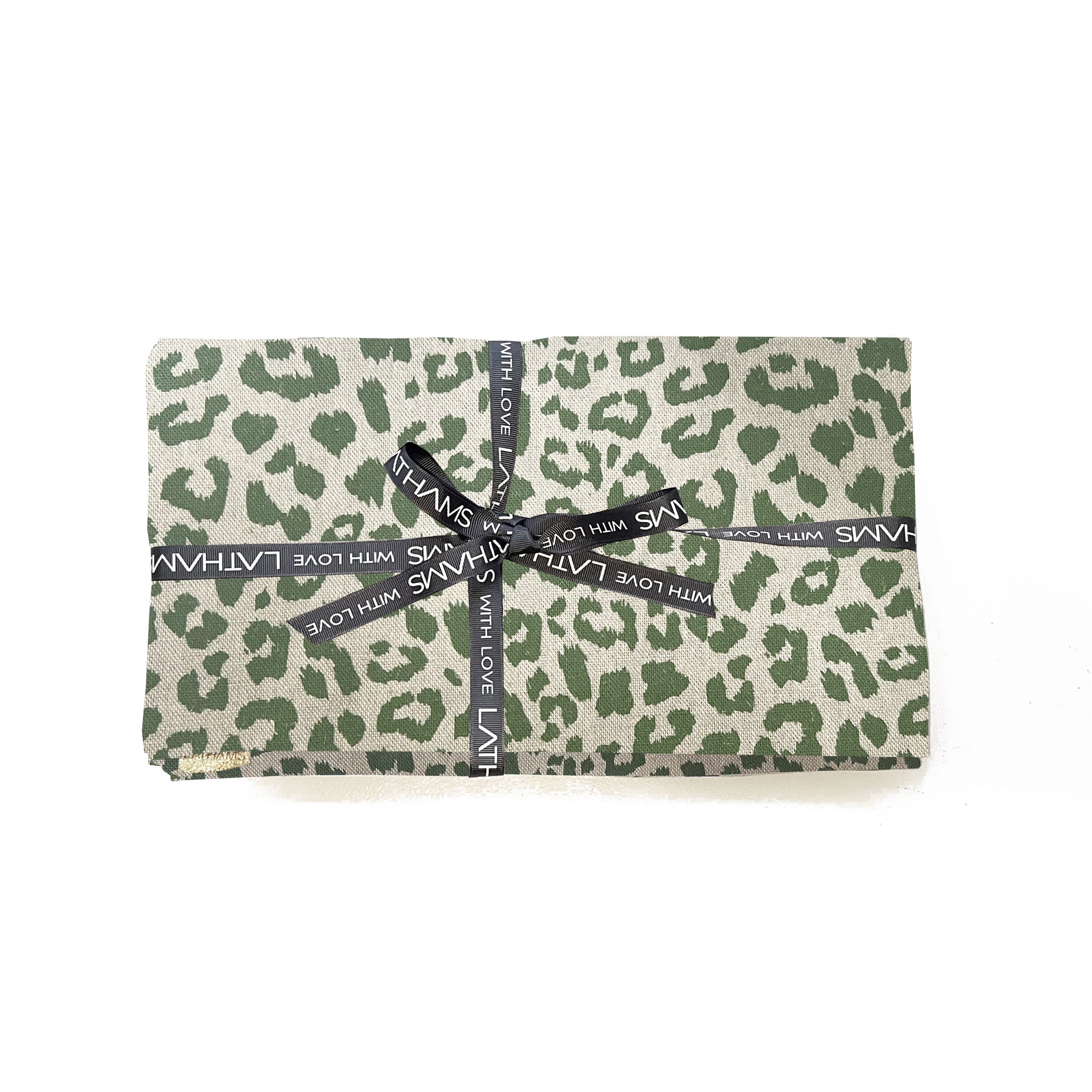 GREEN LEOPARD TABLE RUNNER - LARGE