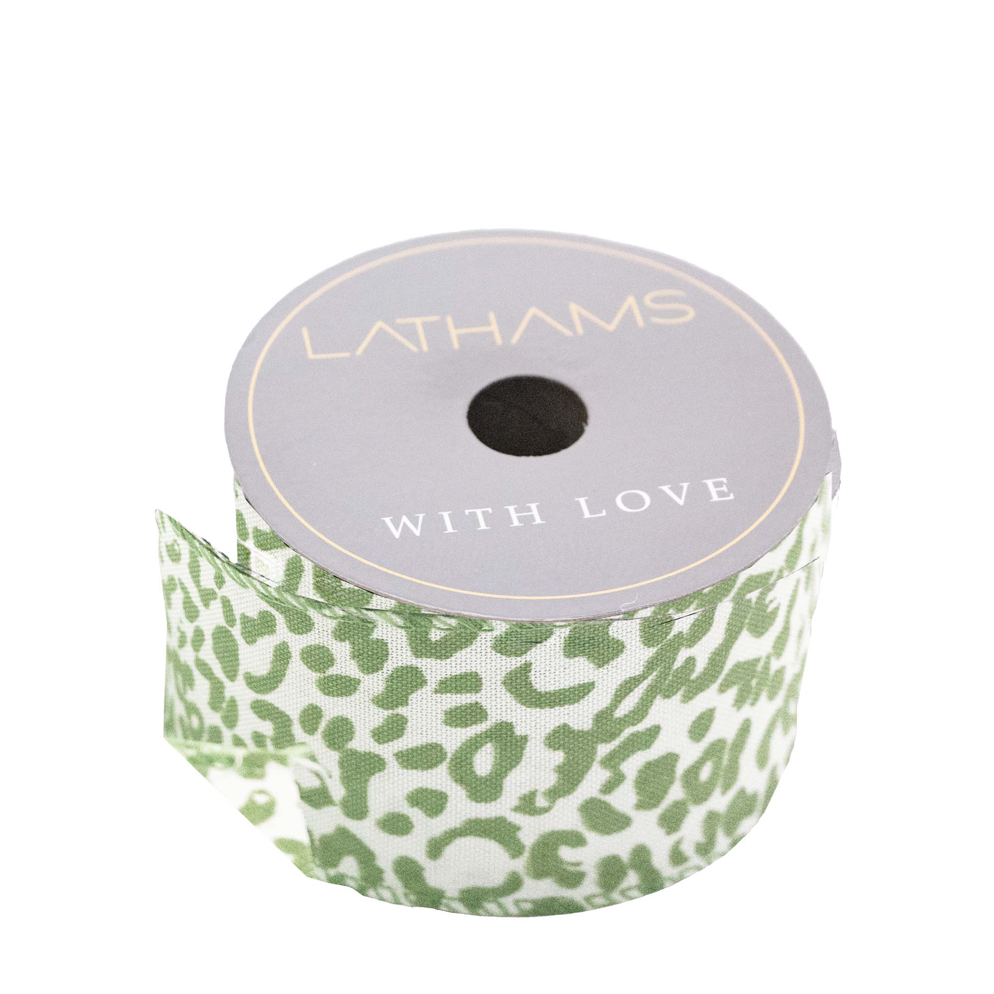 EXCLUSIVE GREEN LEOPARD RIBBON