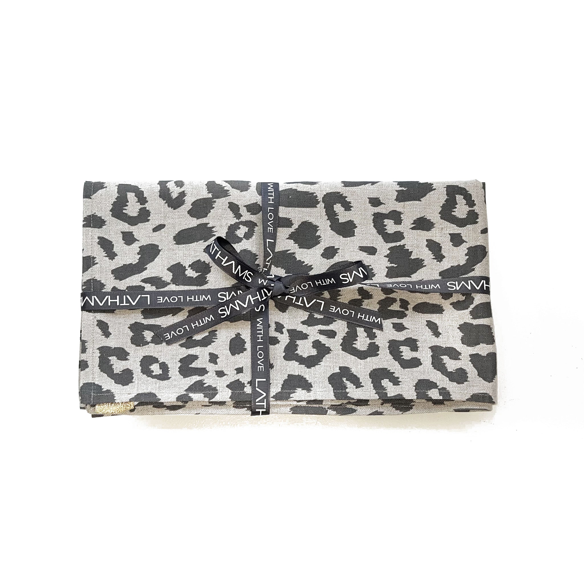 GREY LEOPARD TABLE RUNNER - LARGE