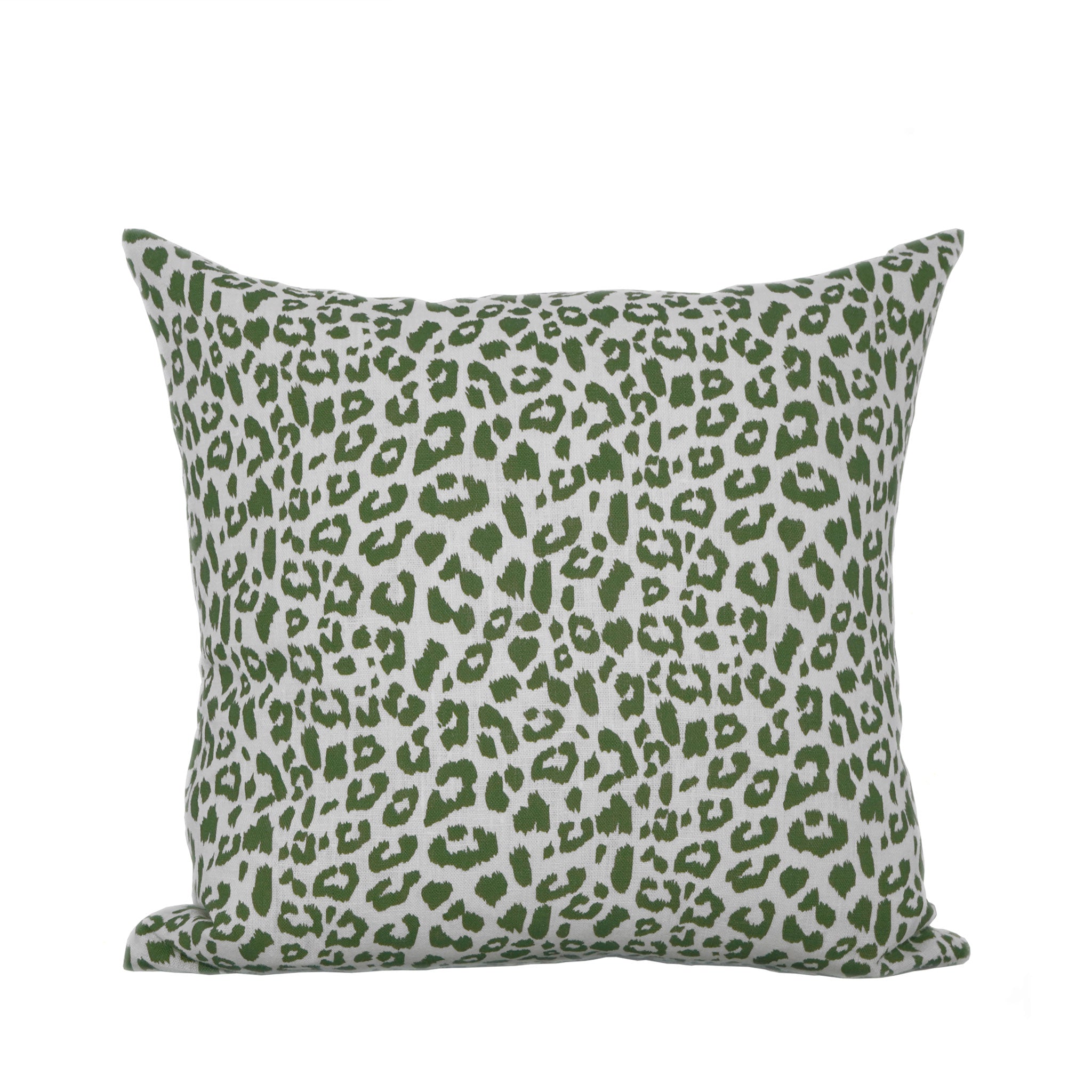 TIME FOR TEA GREEN LEOPARD CUSHION