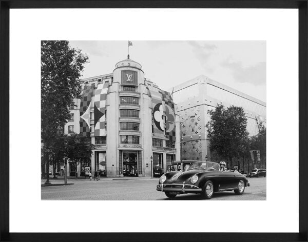 LUXURY CAR IN STORE FRONT ARTWORK