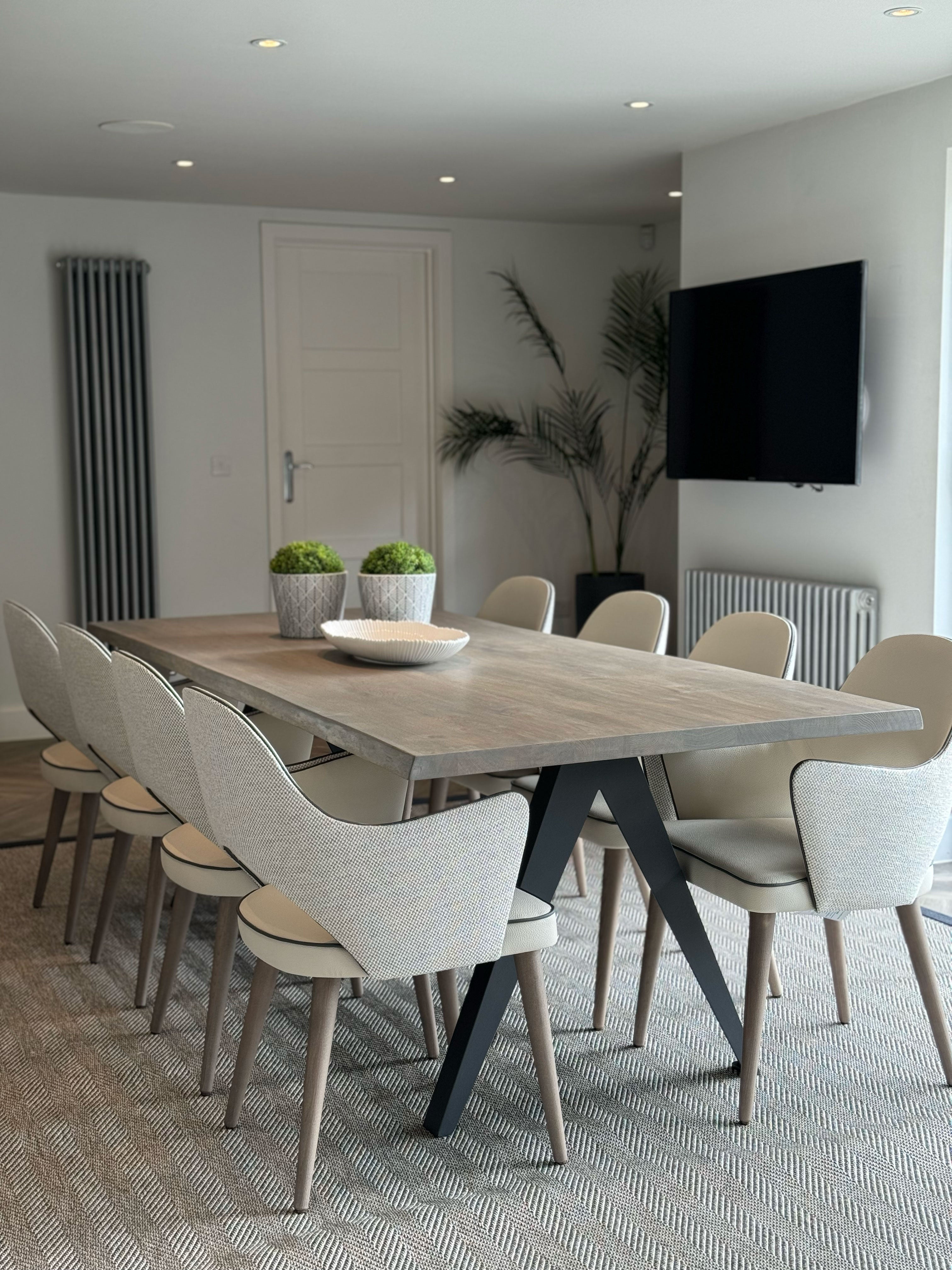 MISTWOOD DINING TABLE - METAL LEGS