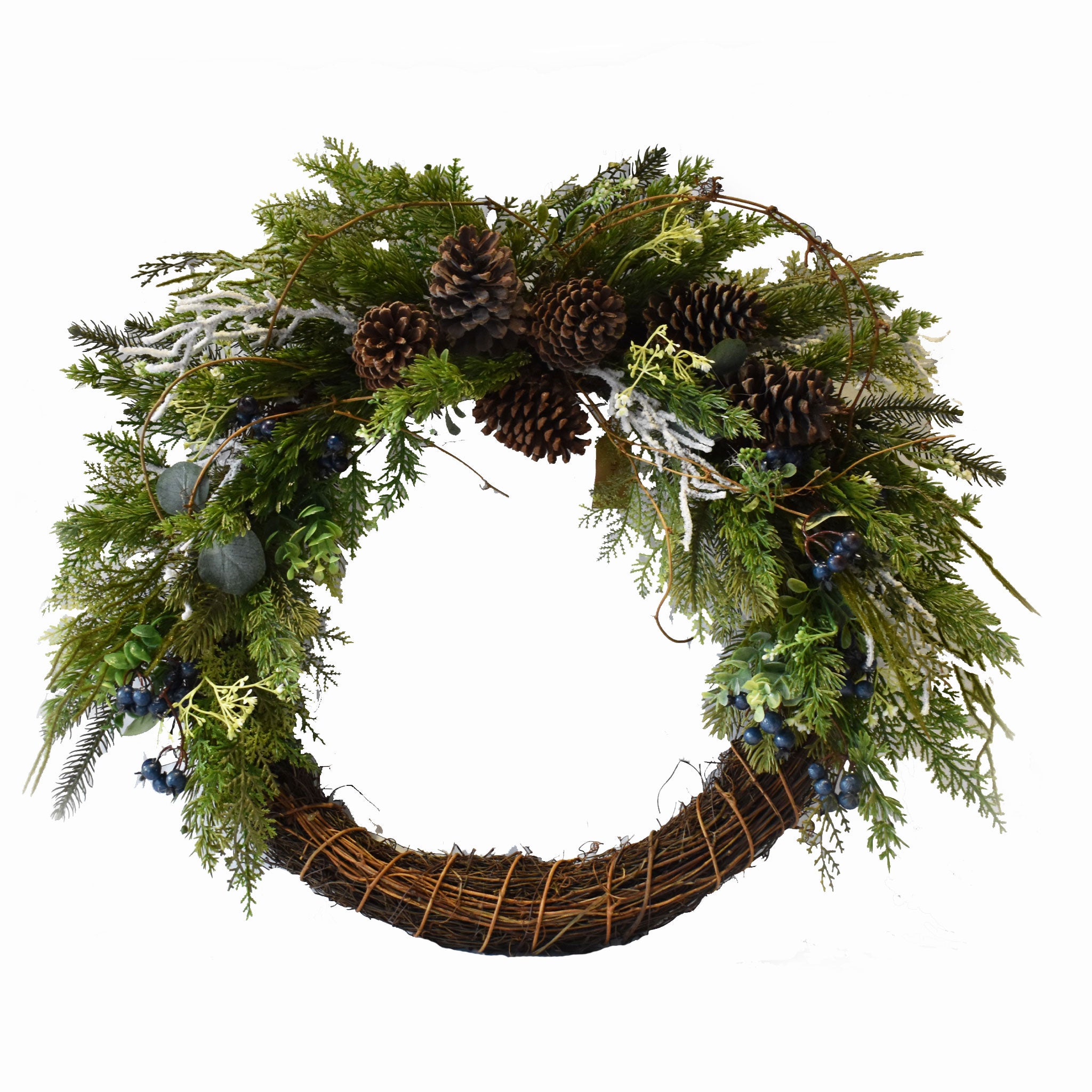Pine Blueberry Cone Wreath