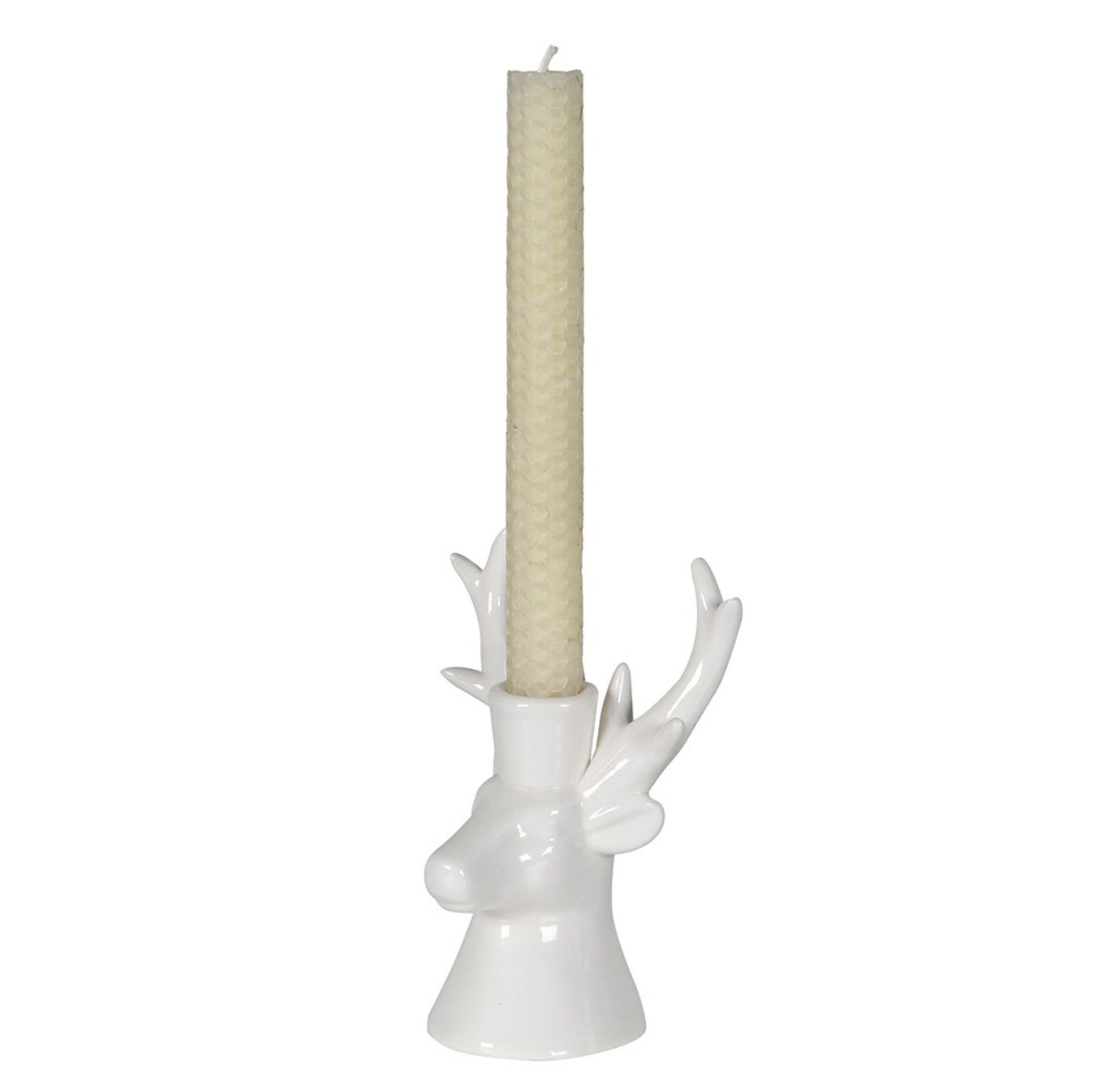PORCELAIN STAG CANDLE HOLDER