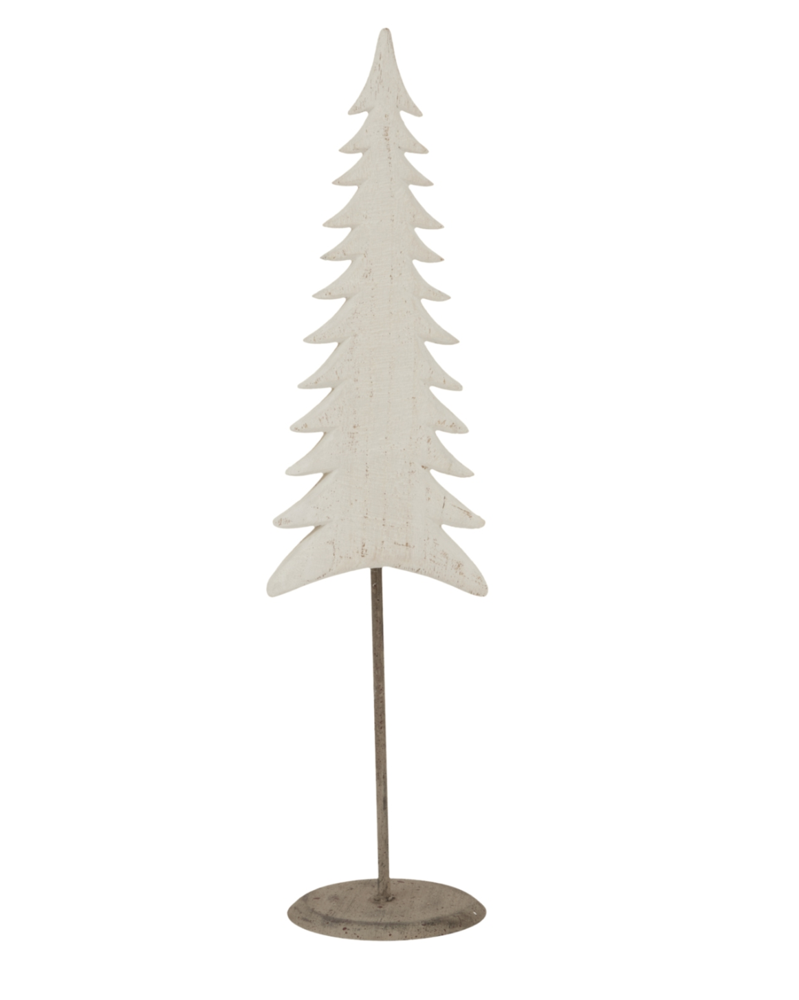 Whitewashed Tall Tree On Stand - Medium