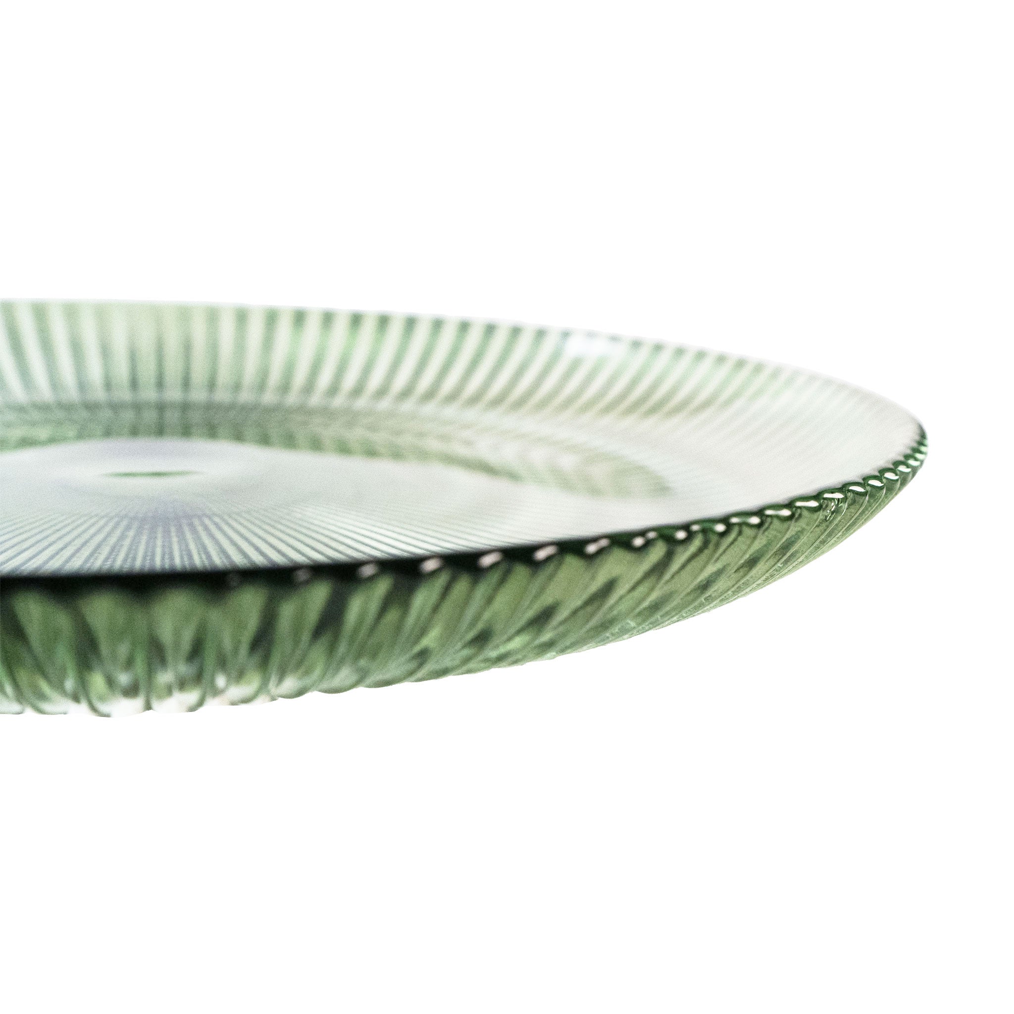 RIBBED GLASS PLATE - S