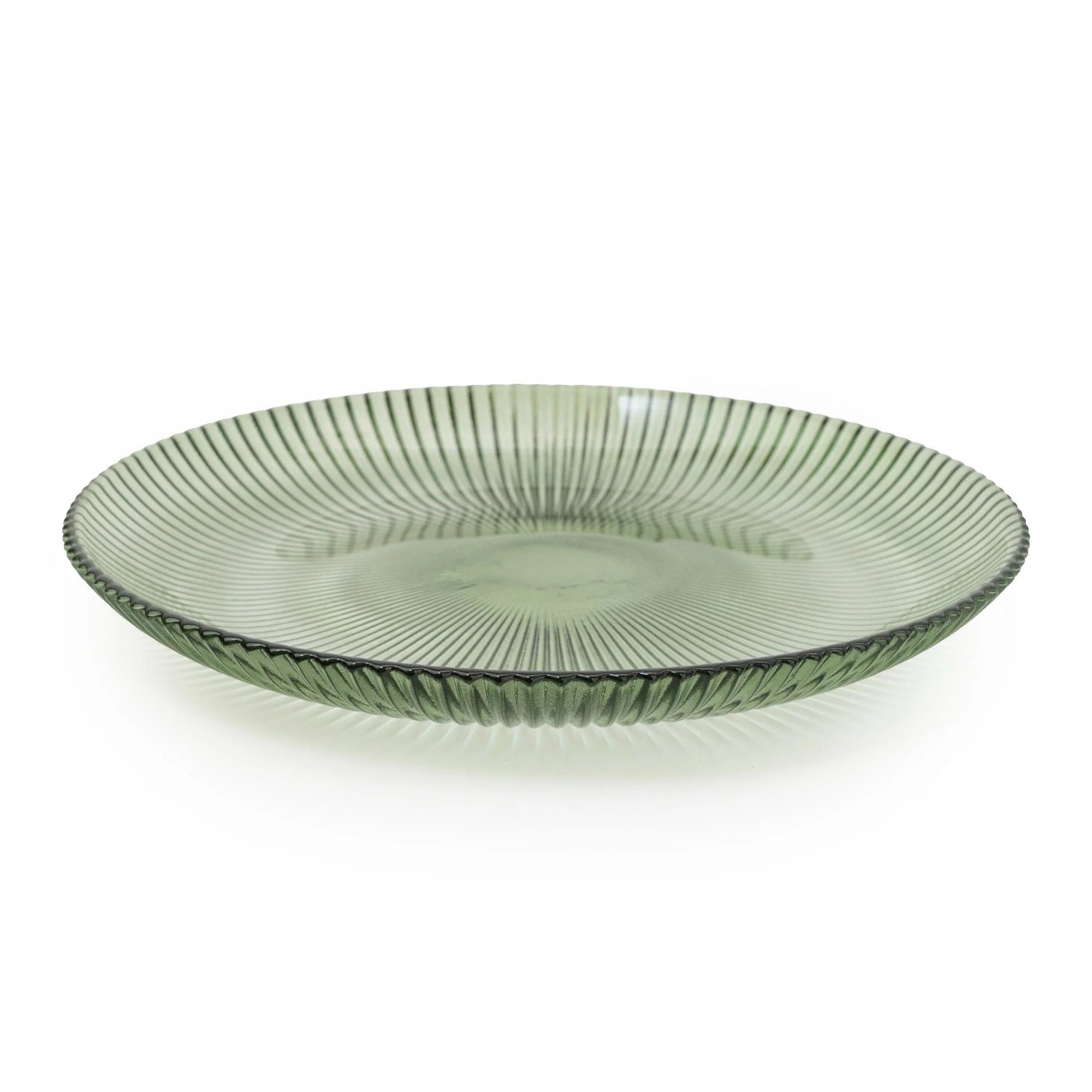RIBBED GLASS PLATE - S