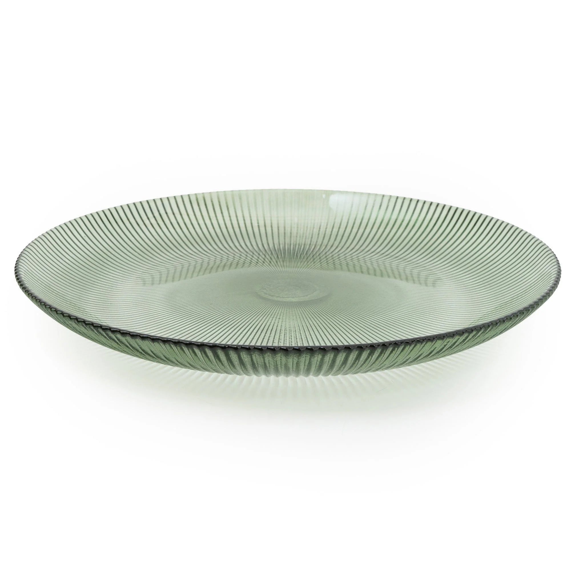 RIBBED GLASS PLATE - L