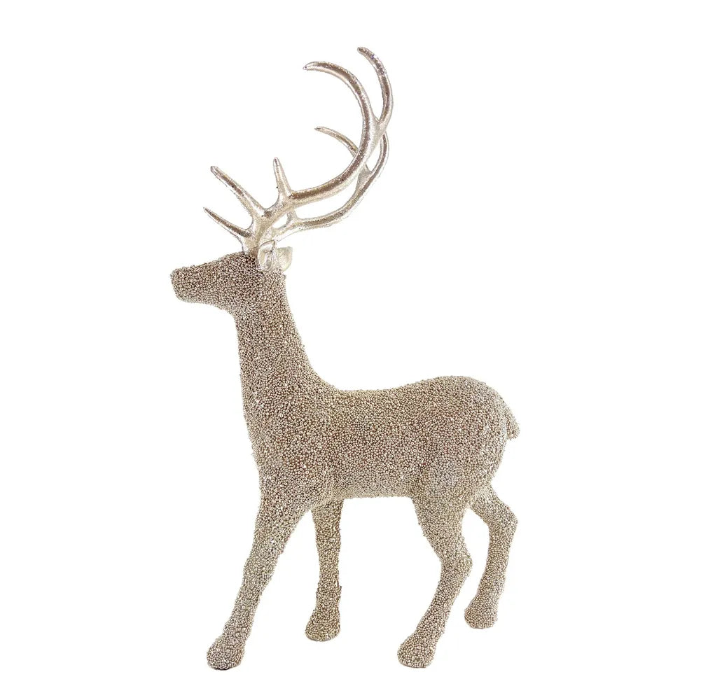 SPARKLY STANDING REINDEER - WHITE 50cm
