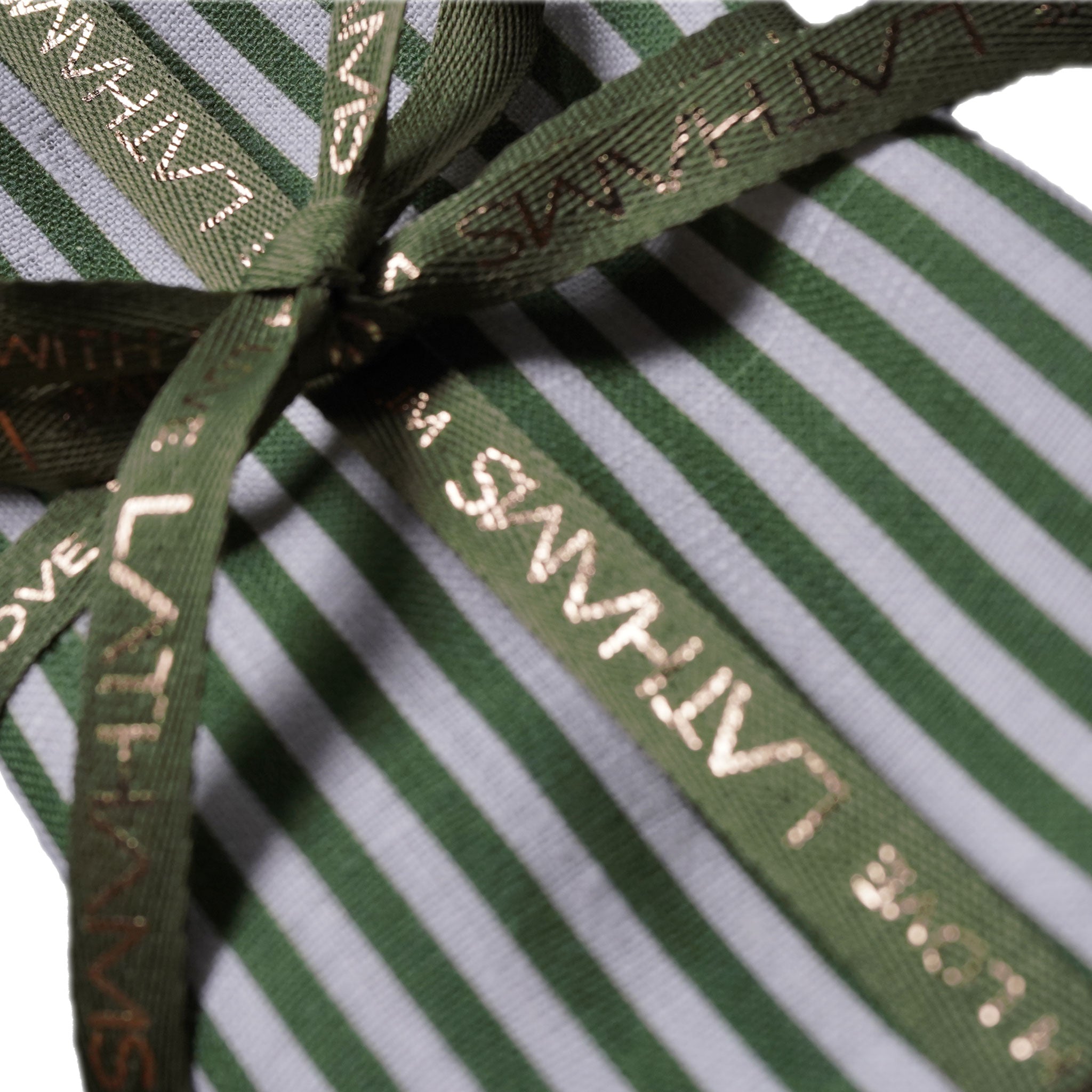 TIME FOR TEA NAPKIN GREEN STRIPE