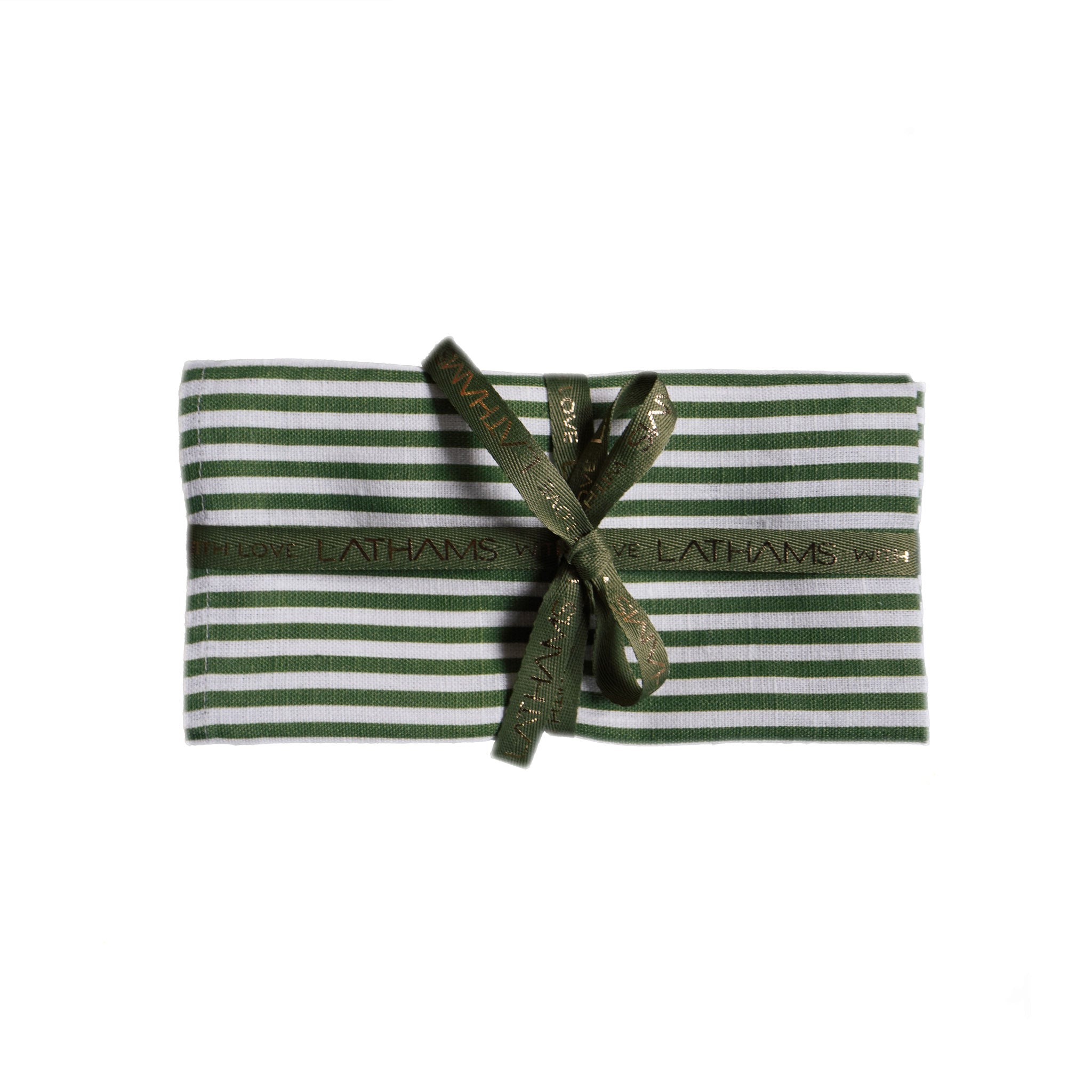 TIME FOR TEA NAPKIN GREEN STRIPE