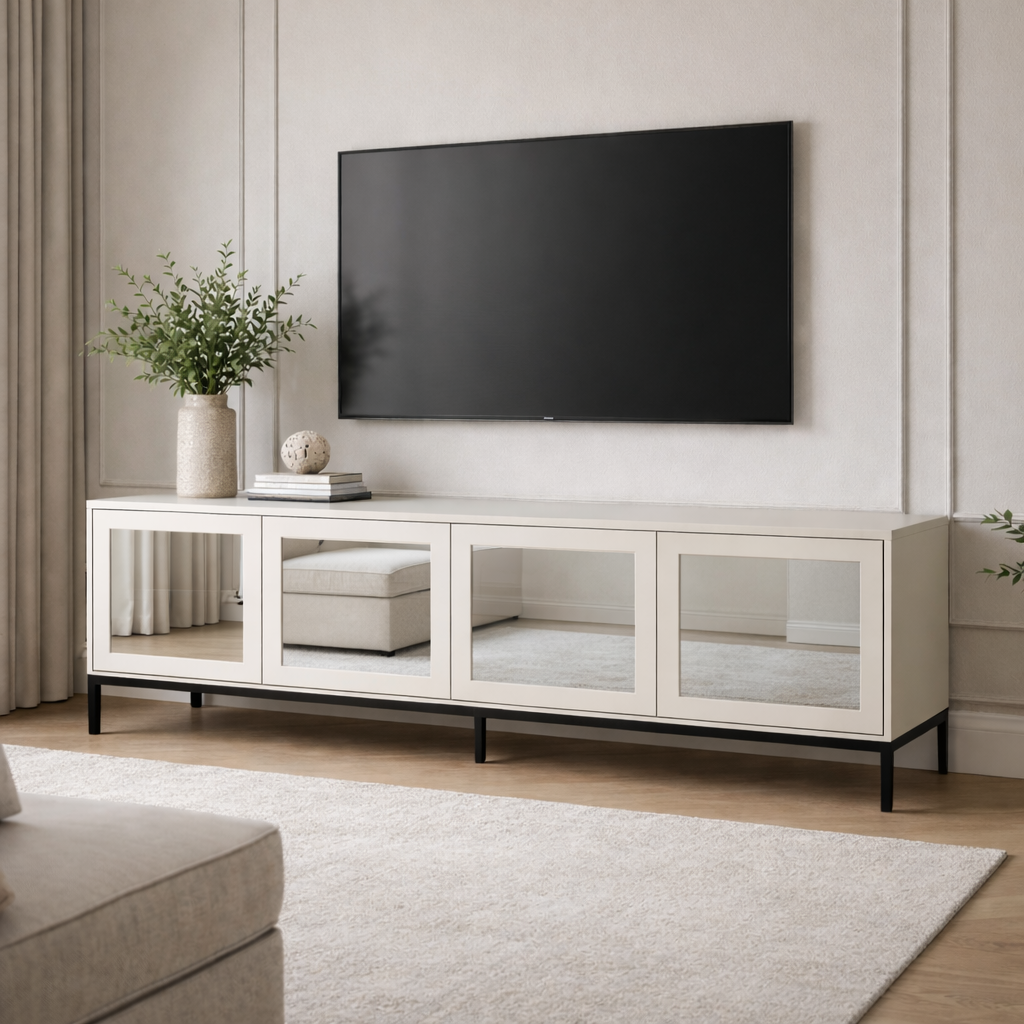 THE LOVER TV UNIT - MIRRORED DOORS