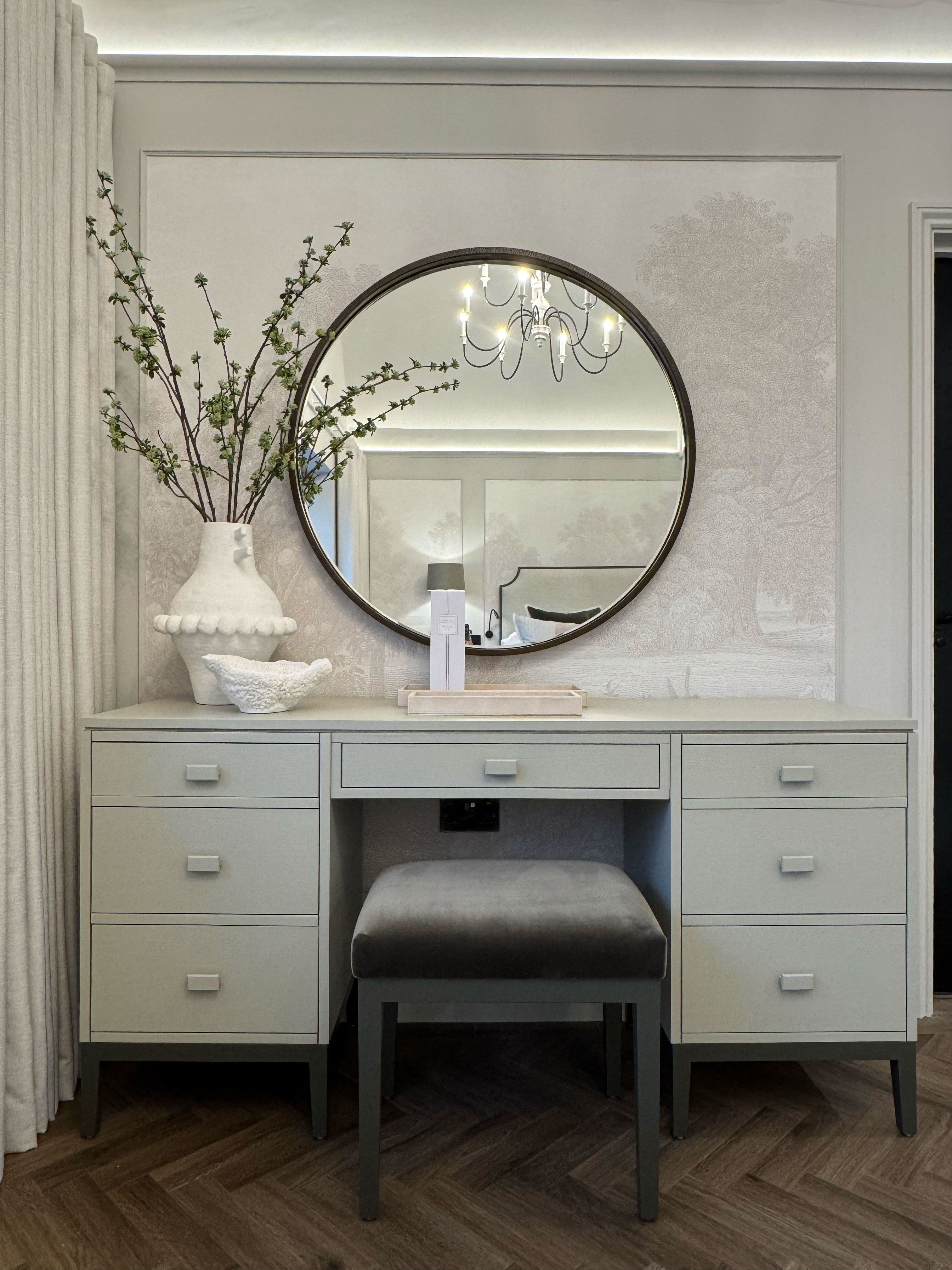 TREASURE ME DOUBLE PEDESTAL DRESSING TABLE