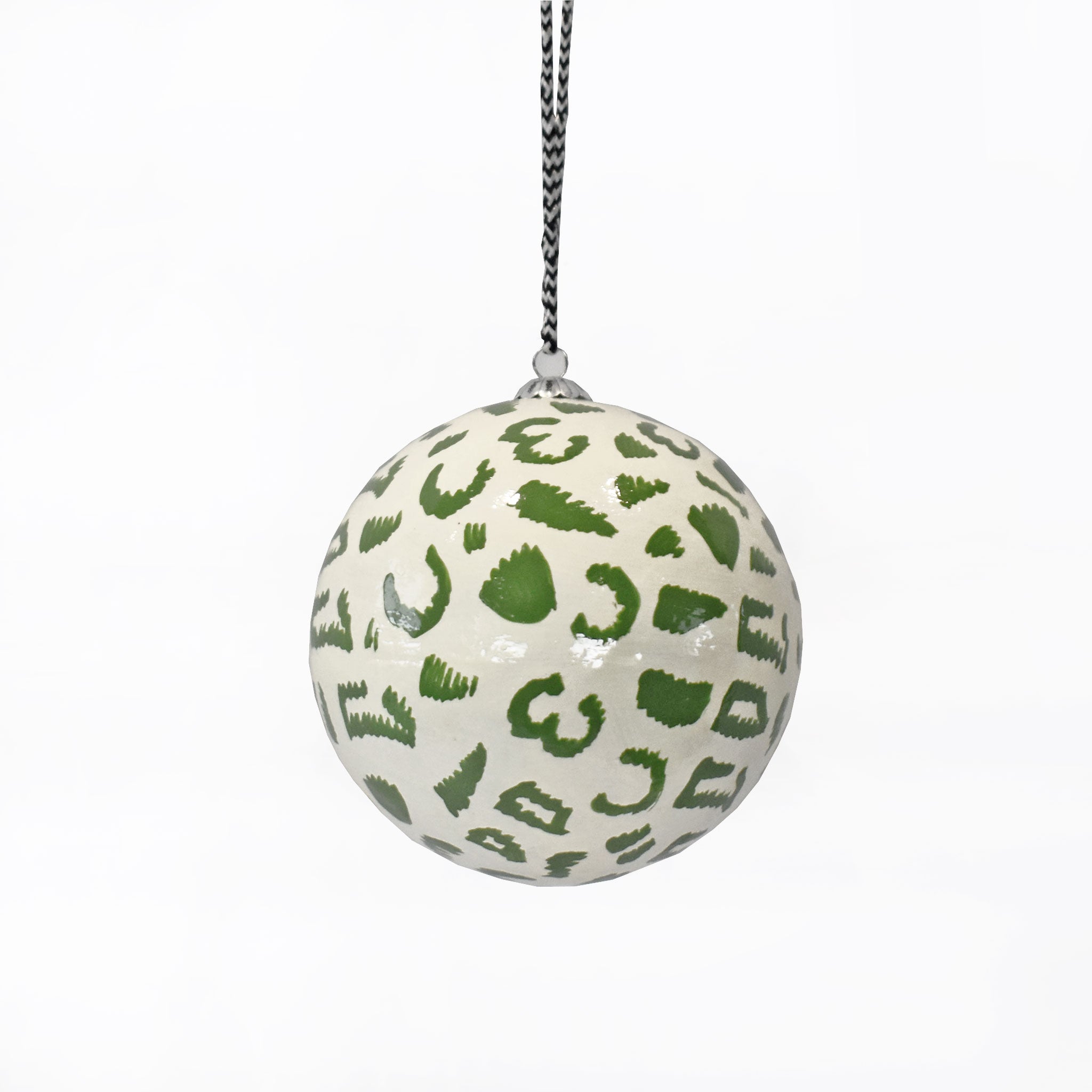 EXCLUSIVE HAND PAINTED BAUBLE - WHITE