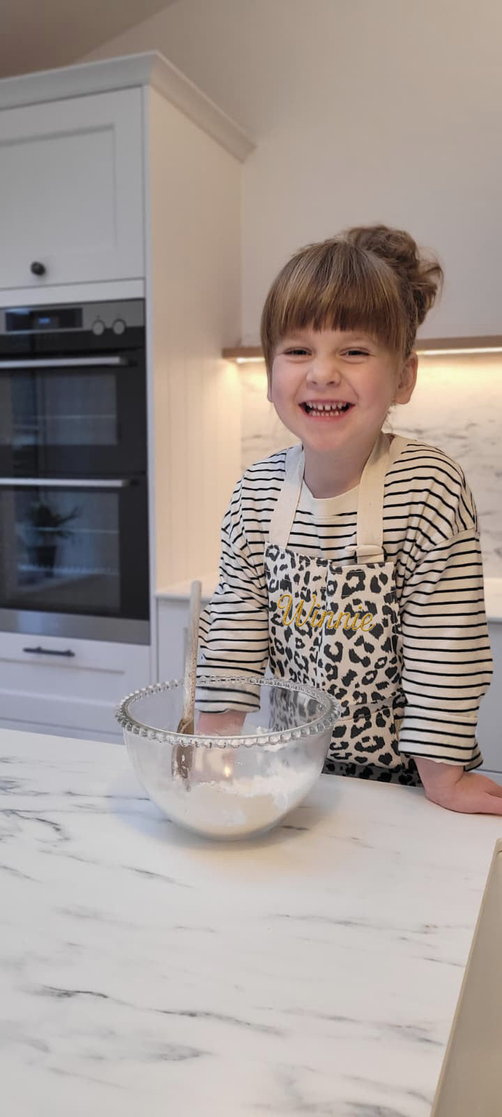 LEOPARD APRON GREY - CHILD