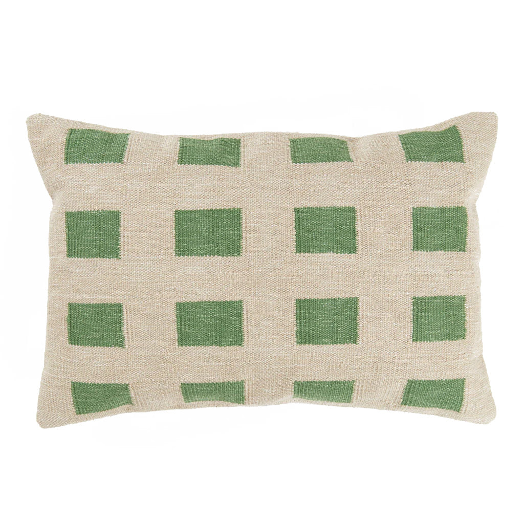 GRID GREEN CUSHION