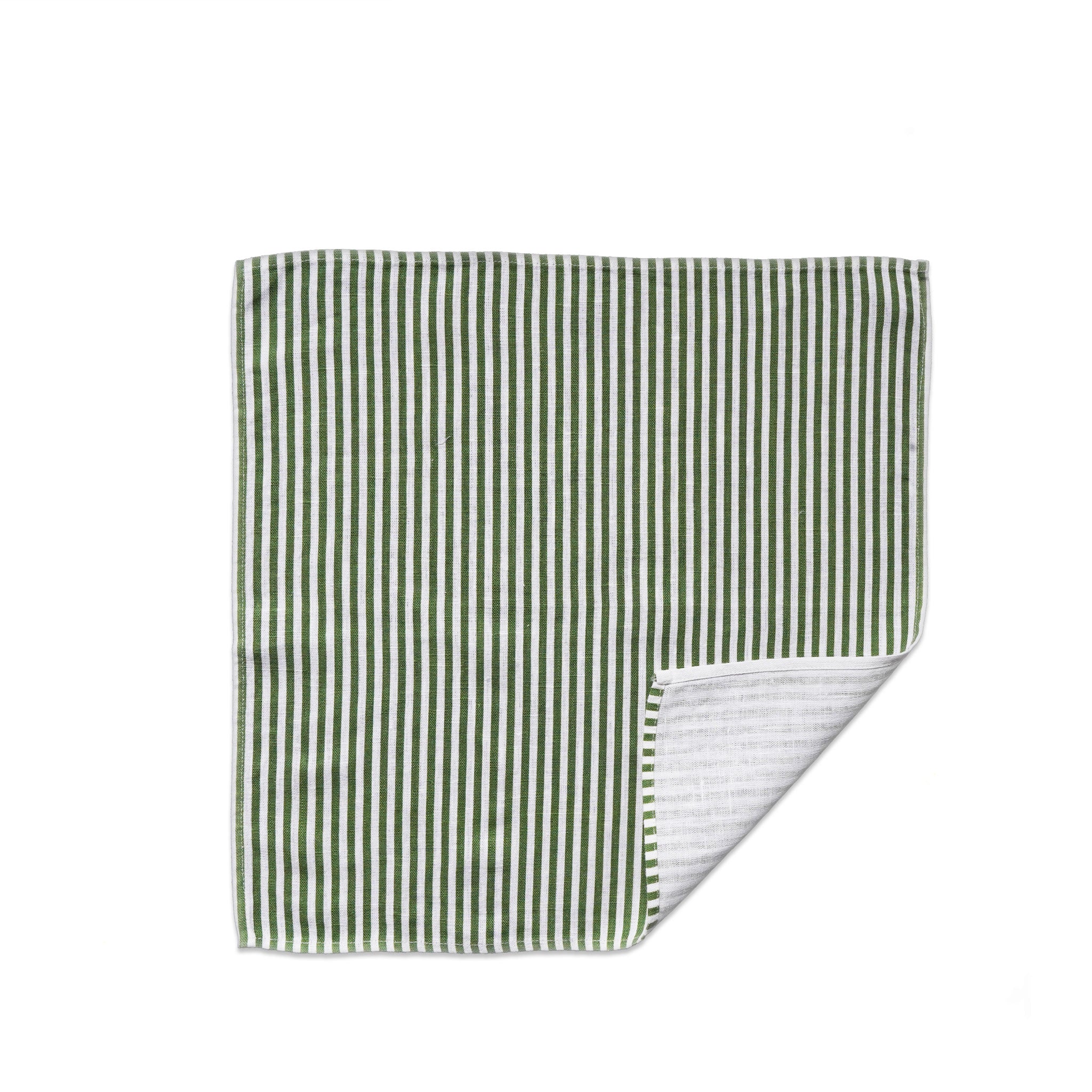 TIME FOR TEA NAPKIN GREEN STRIPE