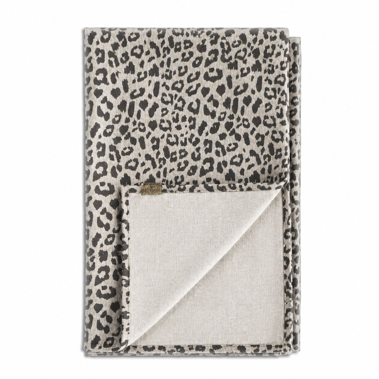 GREY LEOPARD TABLE CLOTH