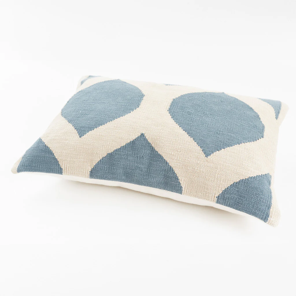 TRELLIS BLUE CUSHION