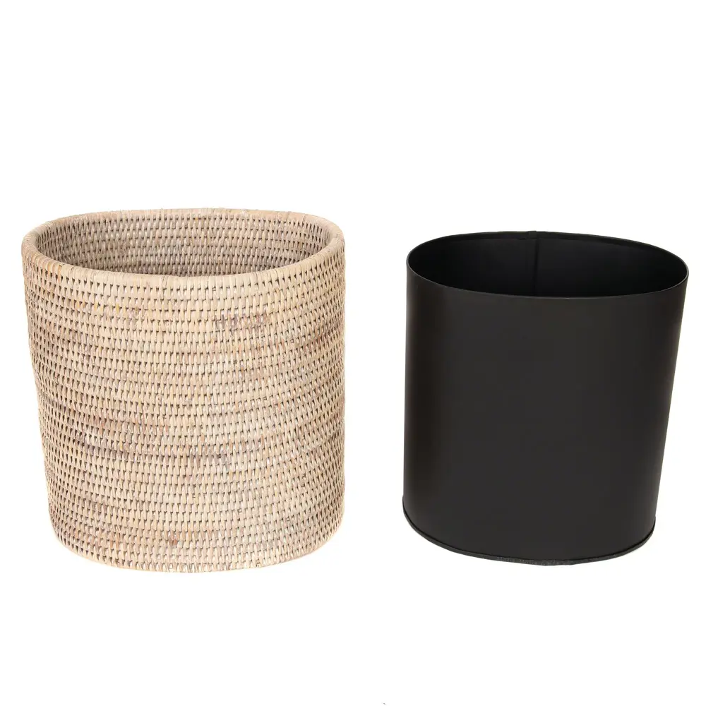 RATTAN OVAL BIN