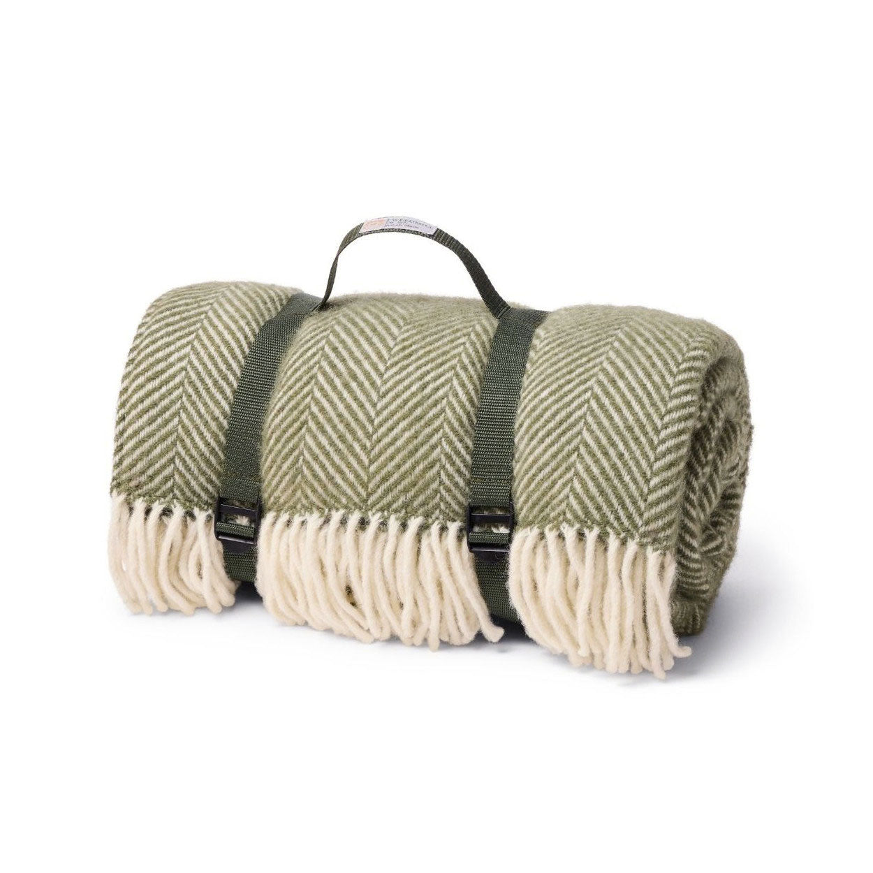 PICNIC THROW - FISHBONE OLIVE
