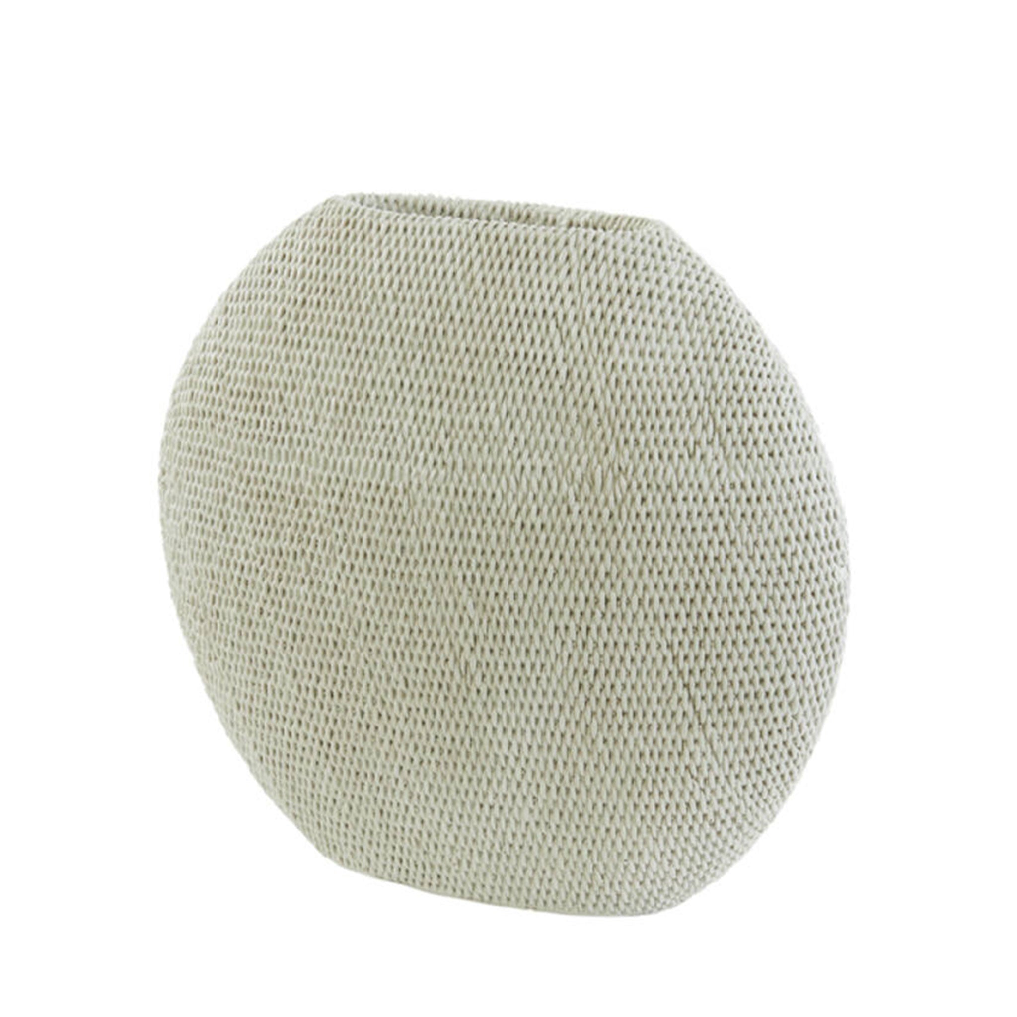ROUND FLAT VASE - SAND - S