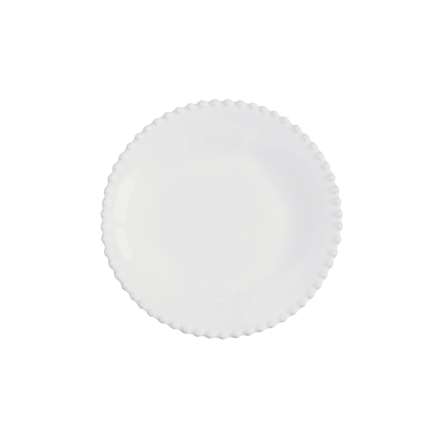 WHITE CHINA BOBBLE EDGE SOUP BOWL