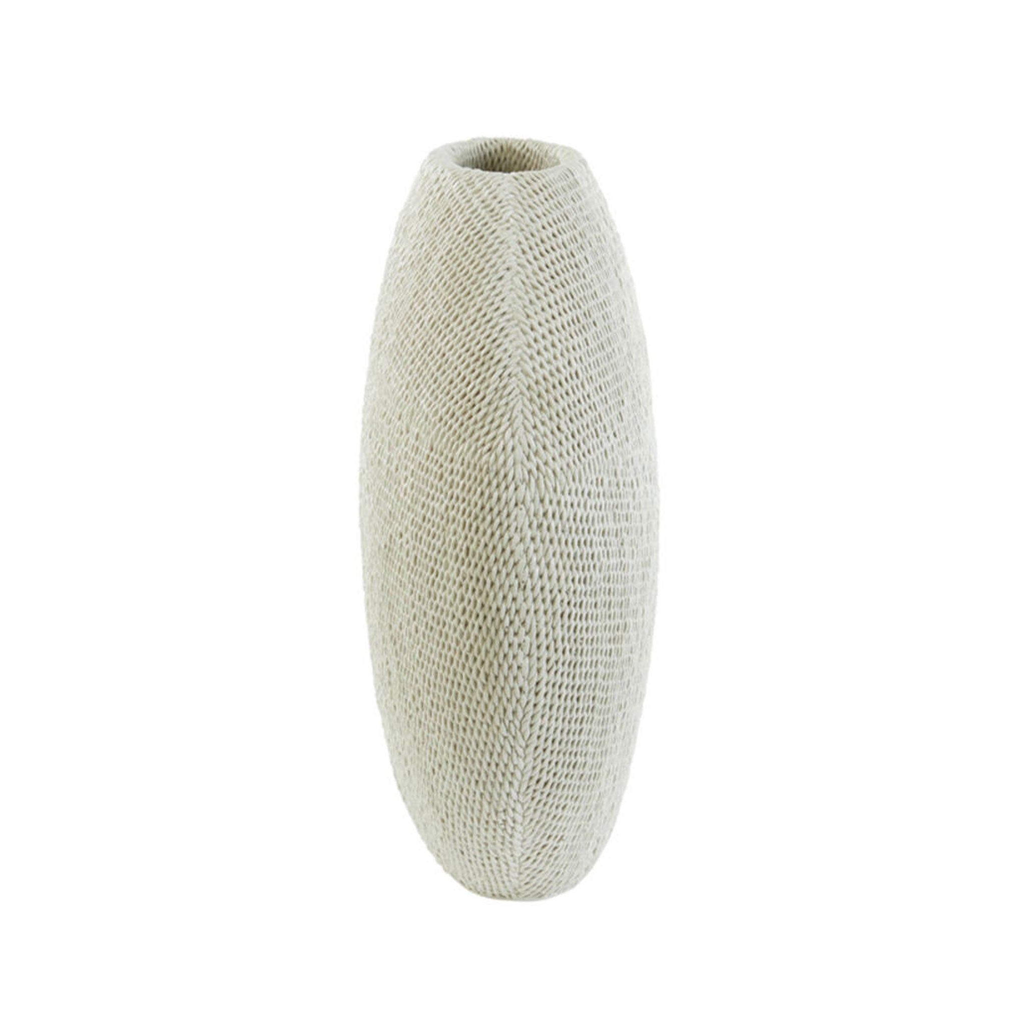 ROUND FLAT VASE - SAND - L