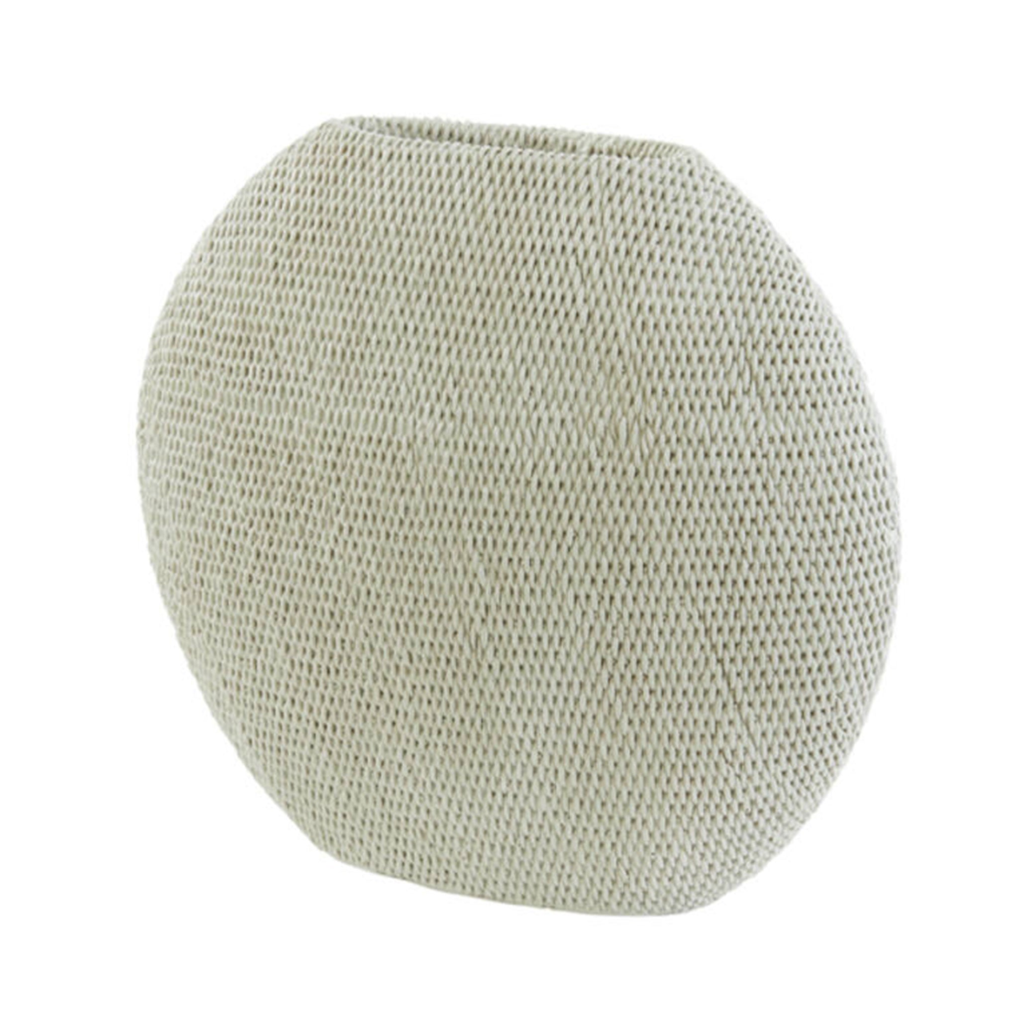 ROUND FLAT VASE - SAND - L
