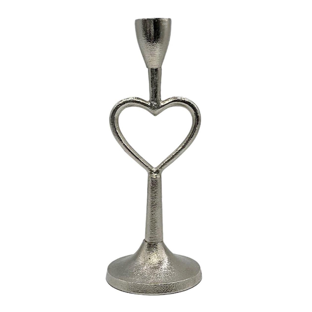 METAL HEART CANDLE STICK