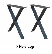 ARIZONA DINING TABLE - X METAL LEGS