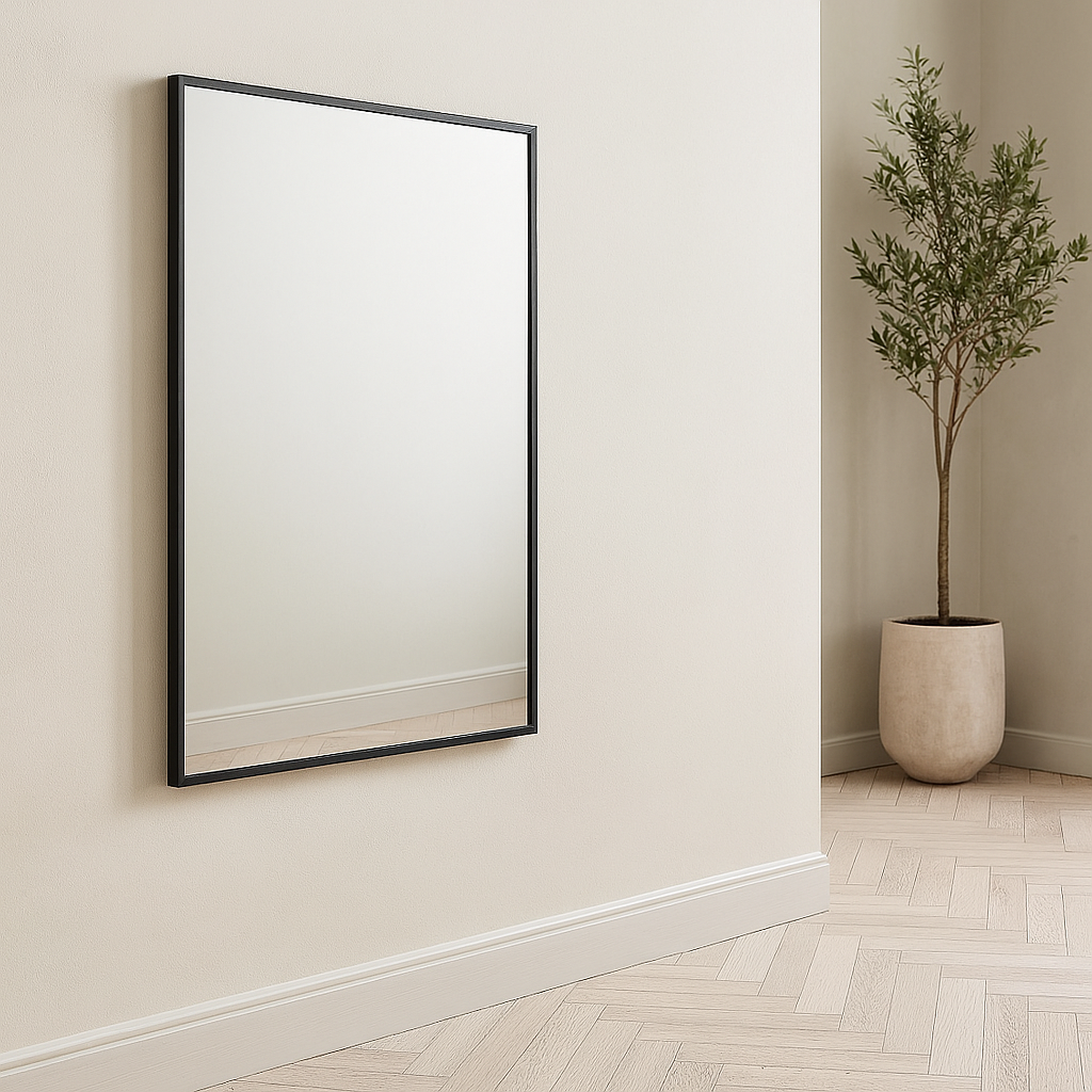 BLACK RECTANGULAR MIRROR