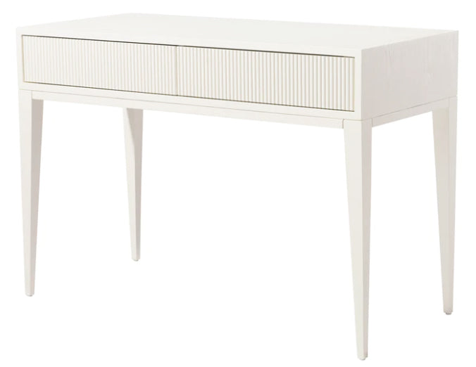 FLUTED DRESSING TABLE - ANTIQUE WHITE