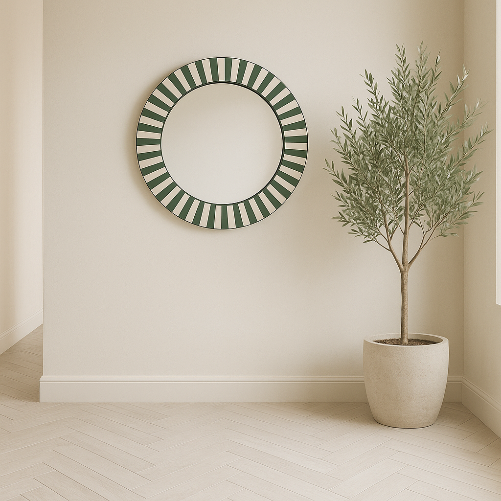 FOREST ROUND STRIPE MIRROR