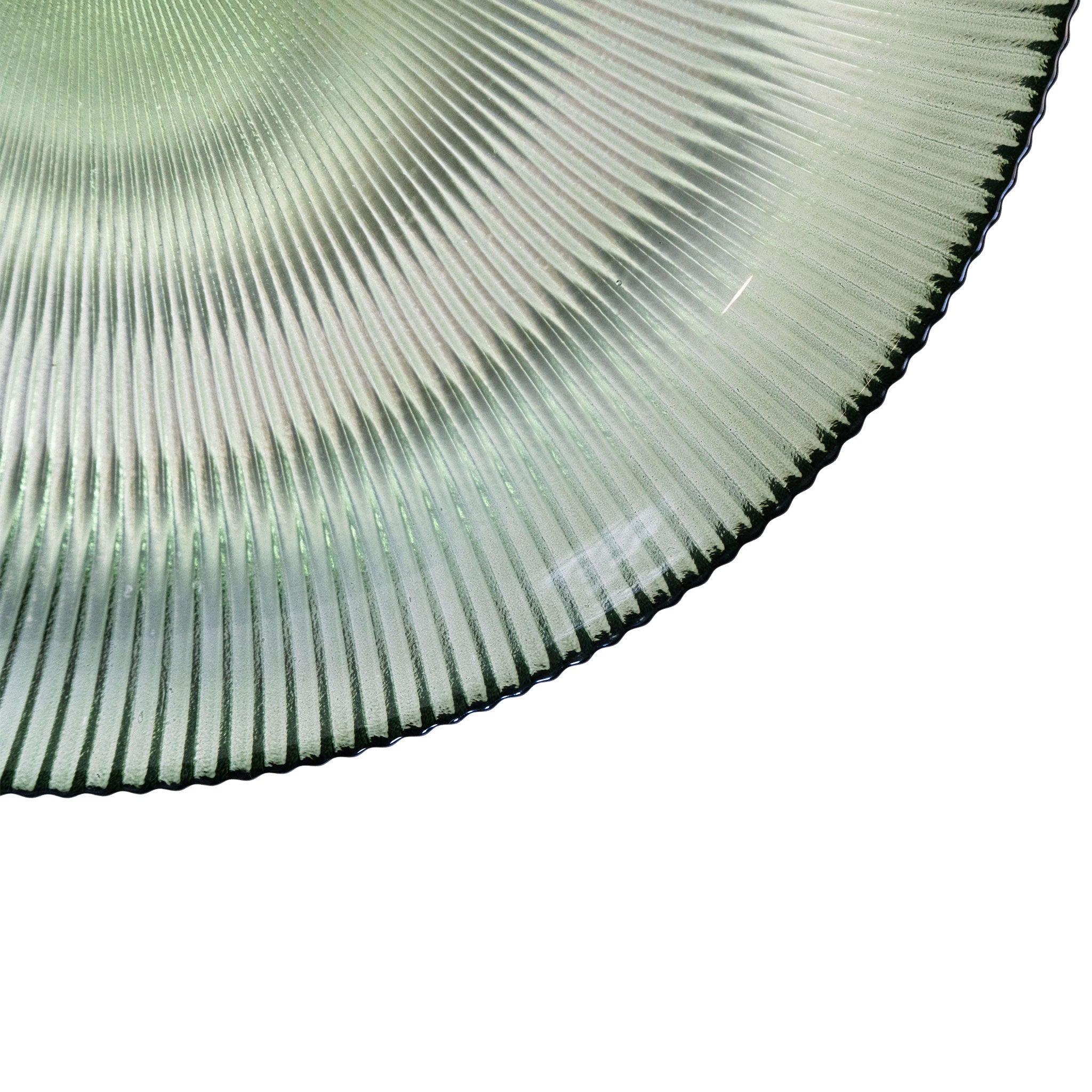 RIBBED GLASS PLATE - L