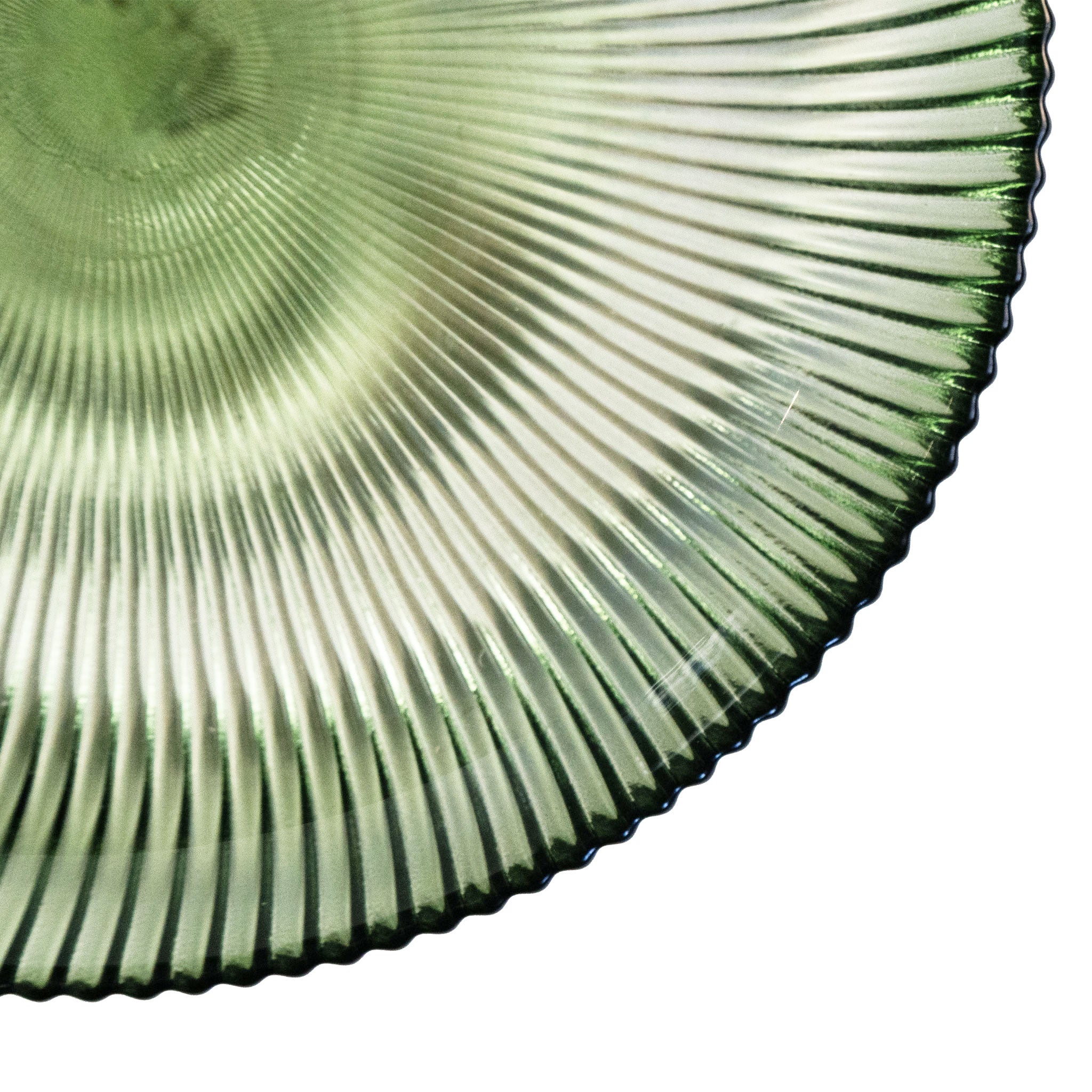 RIBBED GLASS PLATE - S