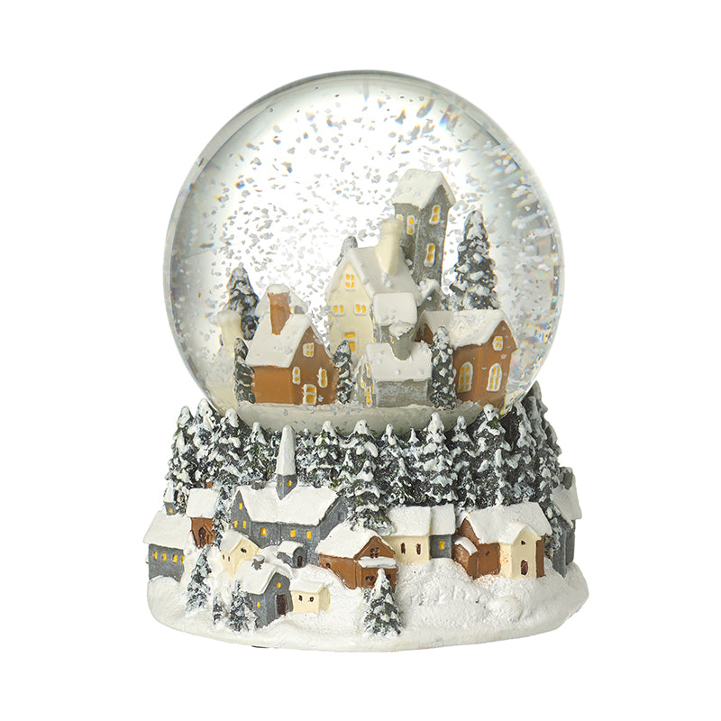 MUSICAL SNOWGLOBE VILLAGE SCENE
