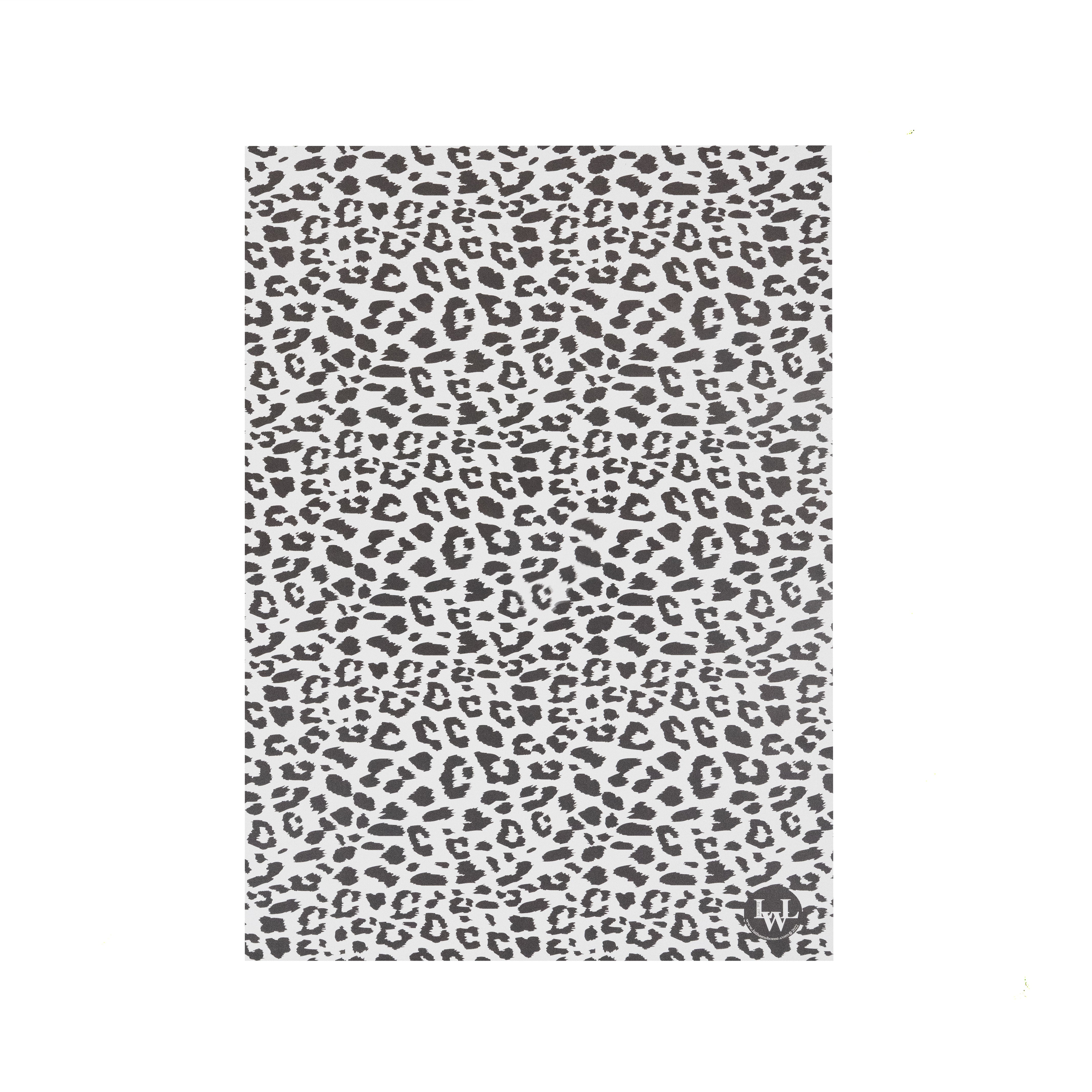 Grey Leopard Print Wrapping Paper