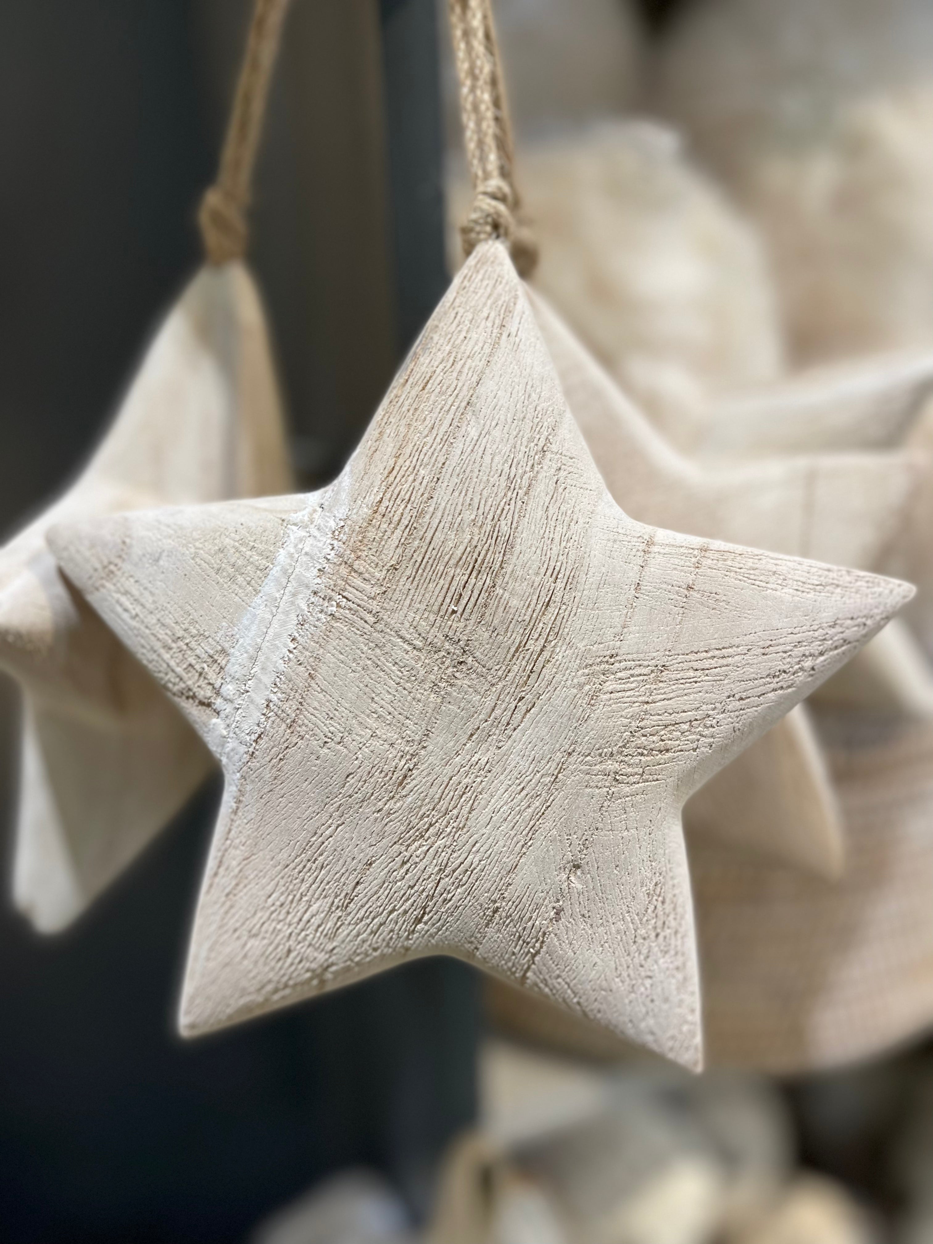 Whitewashed Rustic Hanging Star