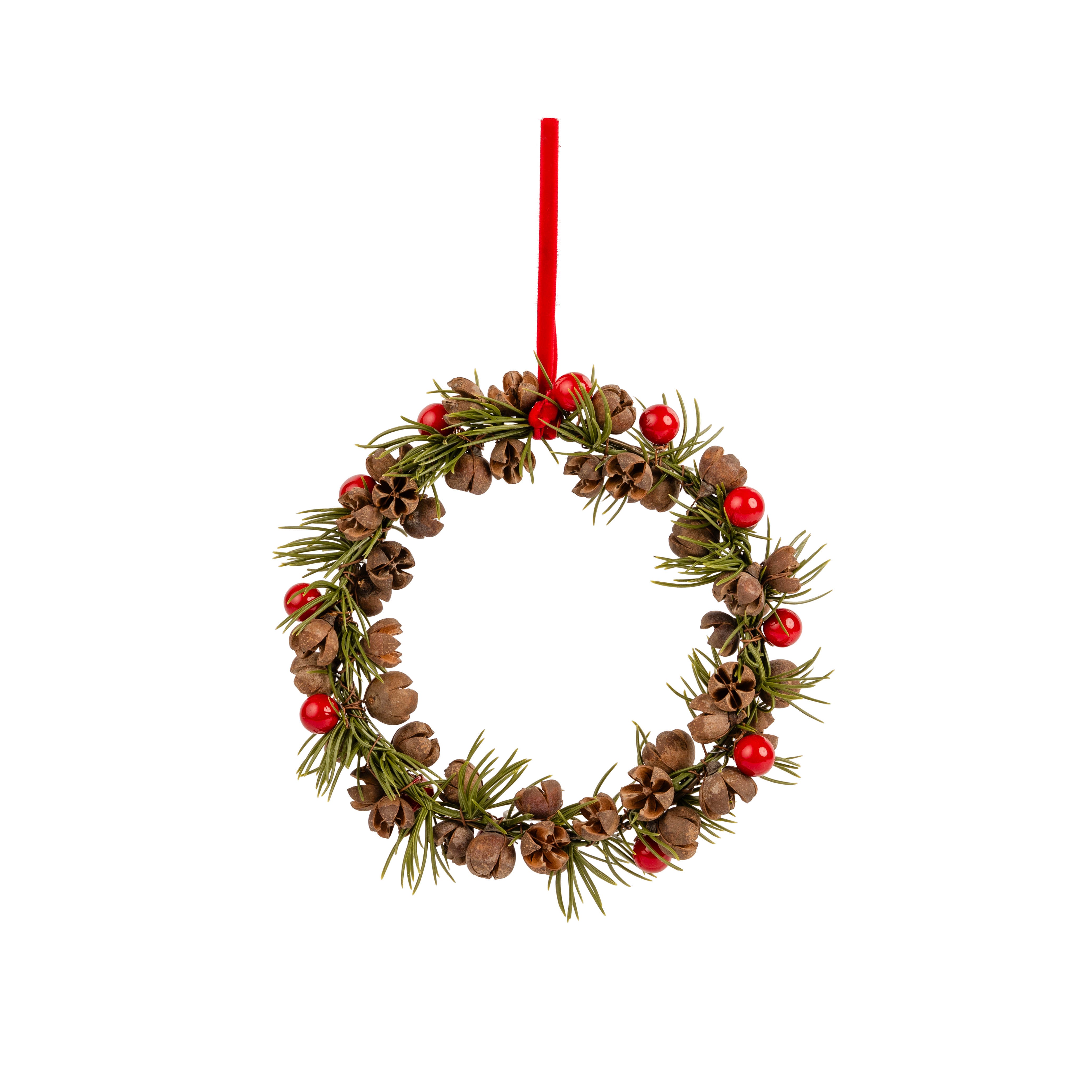 Red berry & Fir Mini Wreath