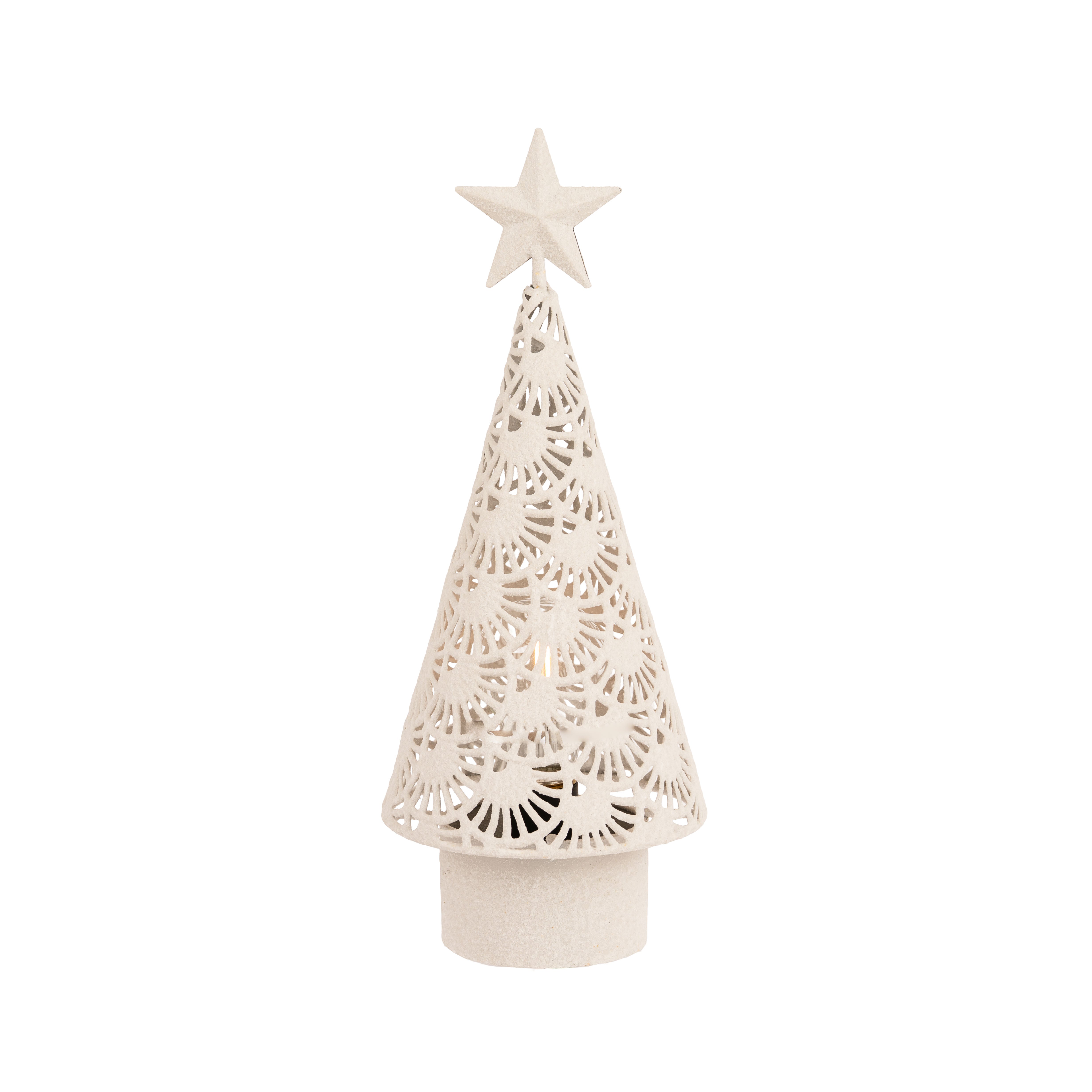 WHITE METAL LIGHT UP TREE